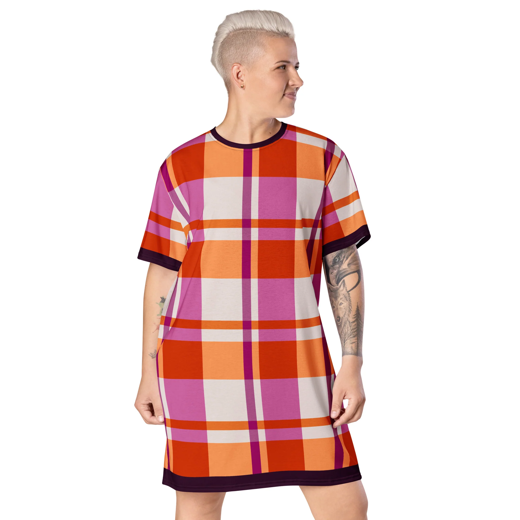 Lesbian Tartan T-shirt Dress - Image 8