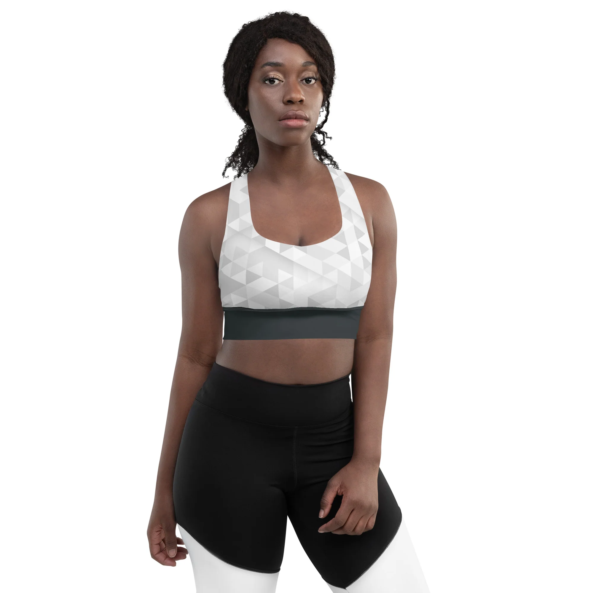 Lesbian Triangle Pattern Longline Sports Bra - Image 6