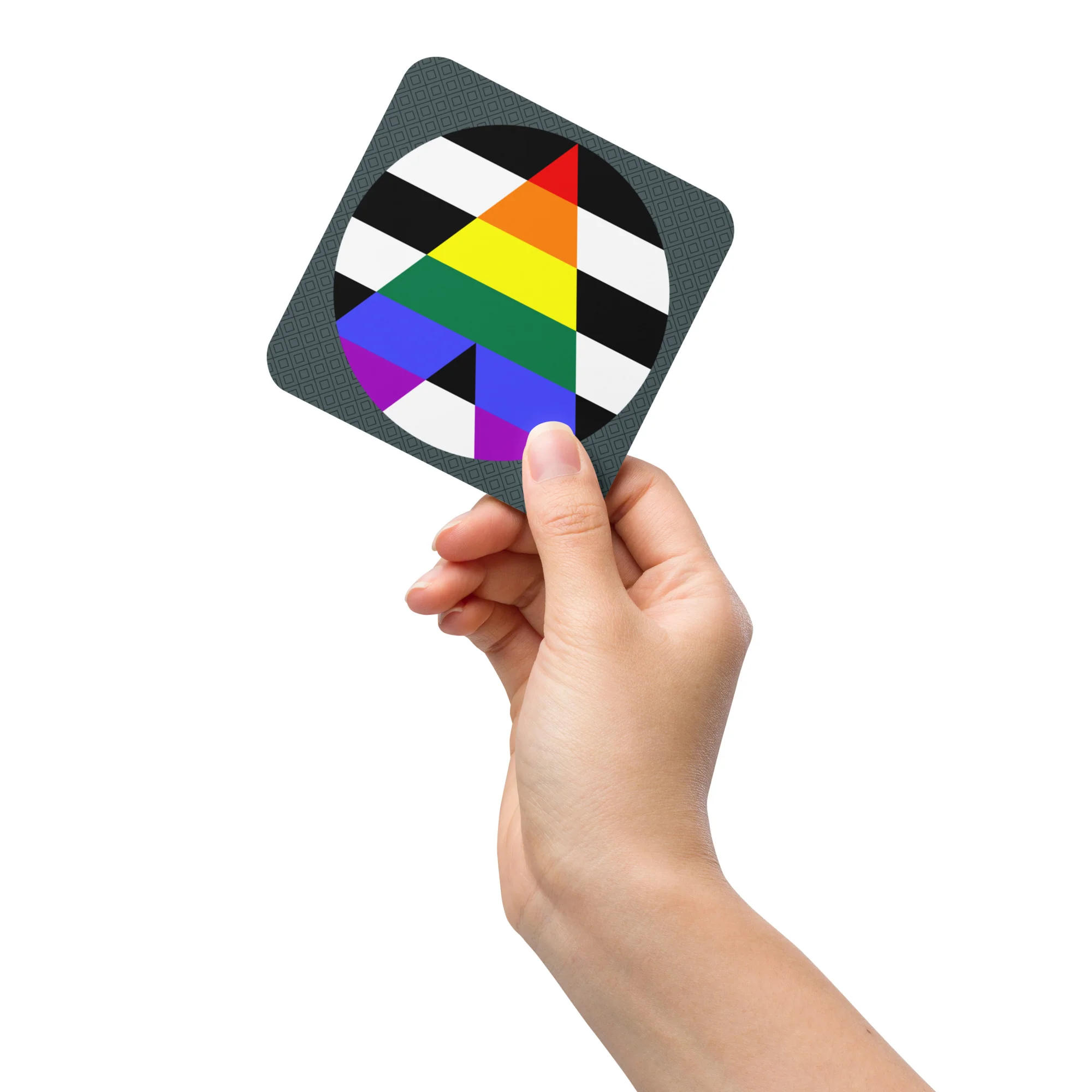 LGBTQ+ Ally Flag Roundel Coaster - Image 4
