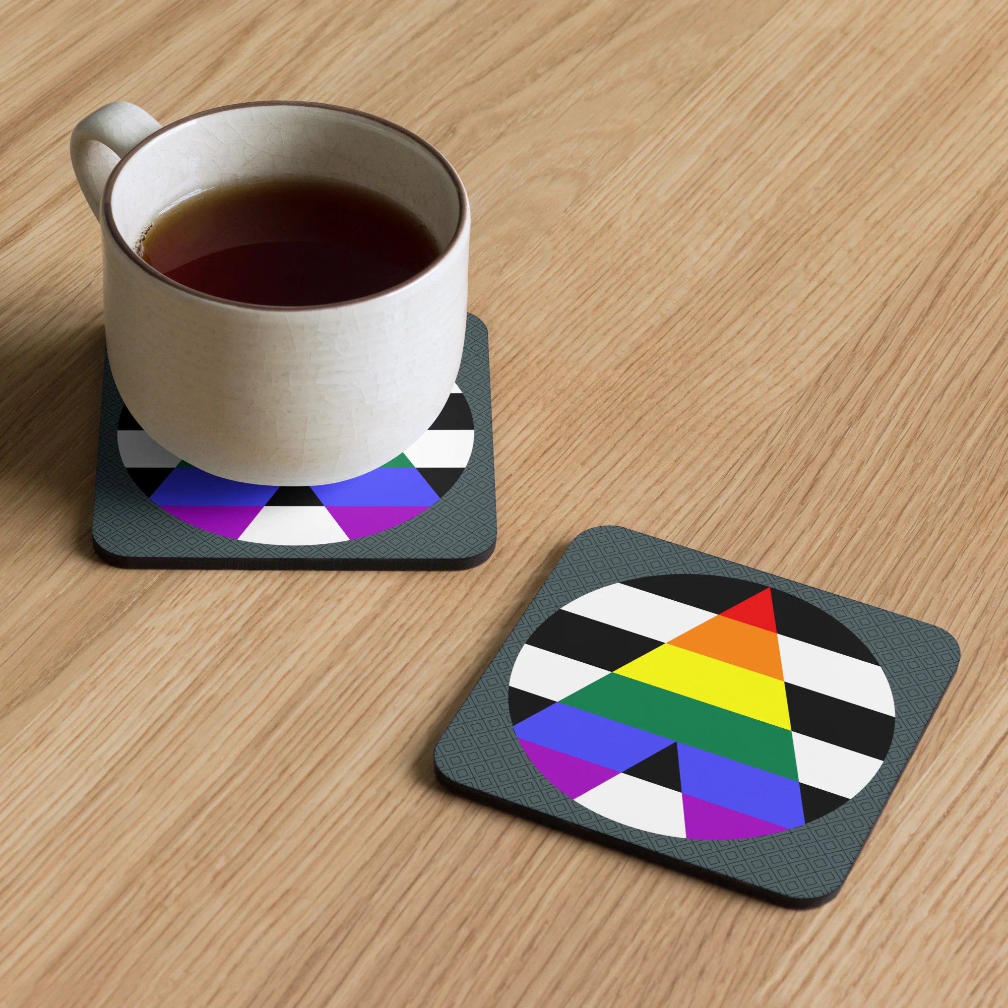 LGBTQ+ Ally Flag Roundel Coaster - Image 5