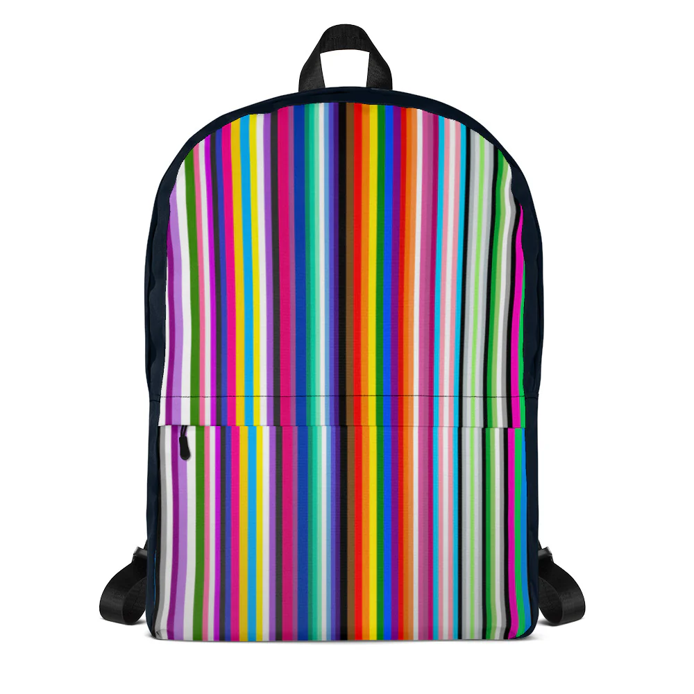 LGBTQ+ Pride Flags Barcode Backpack - Image 3