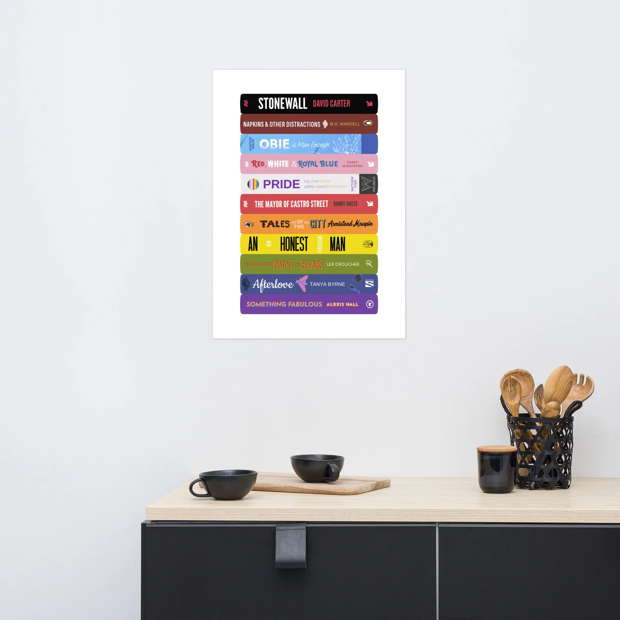 LGBTQ+ Book Stack Art Print - Image 3