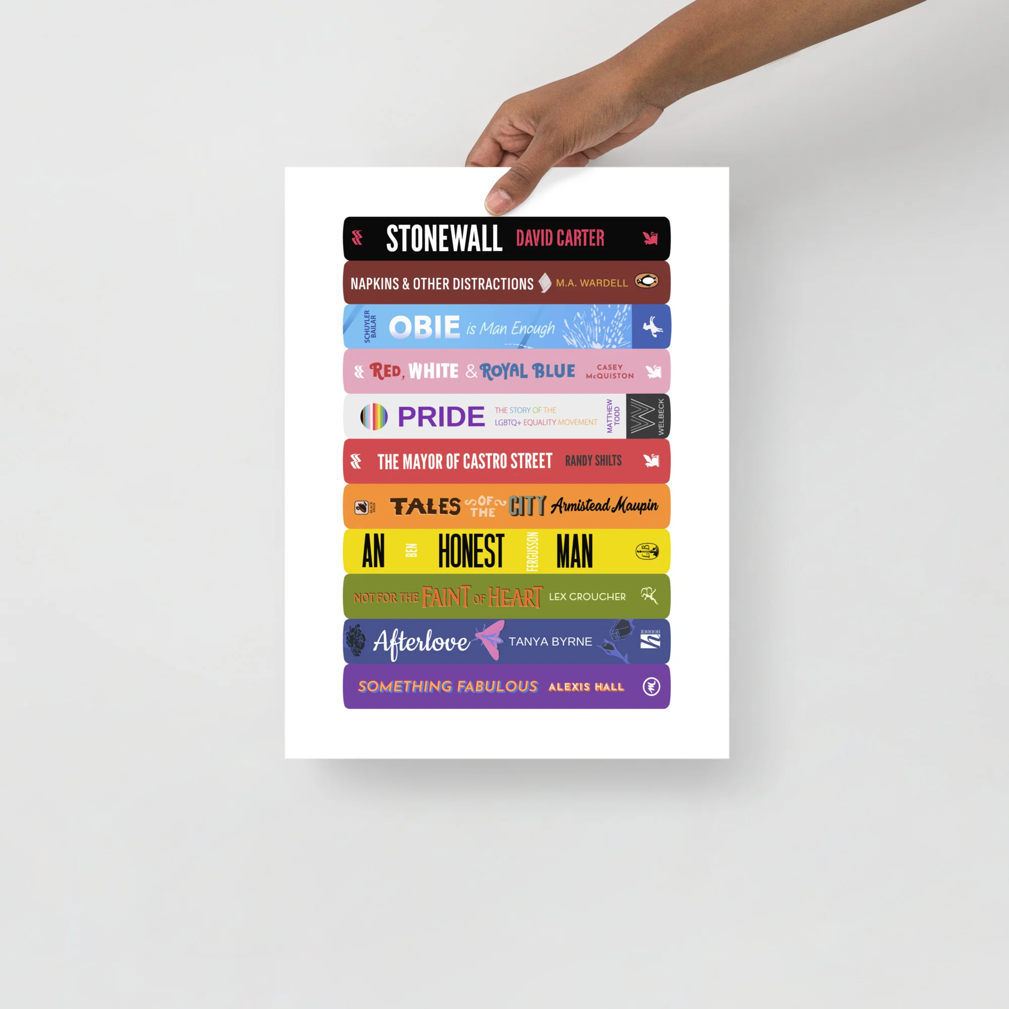 LGBTQ+ Book Stack Art Print - Image 4