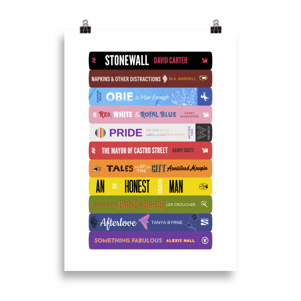 LGBTQ+ Book Stack Art Print - Image 6
