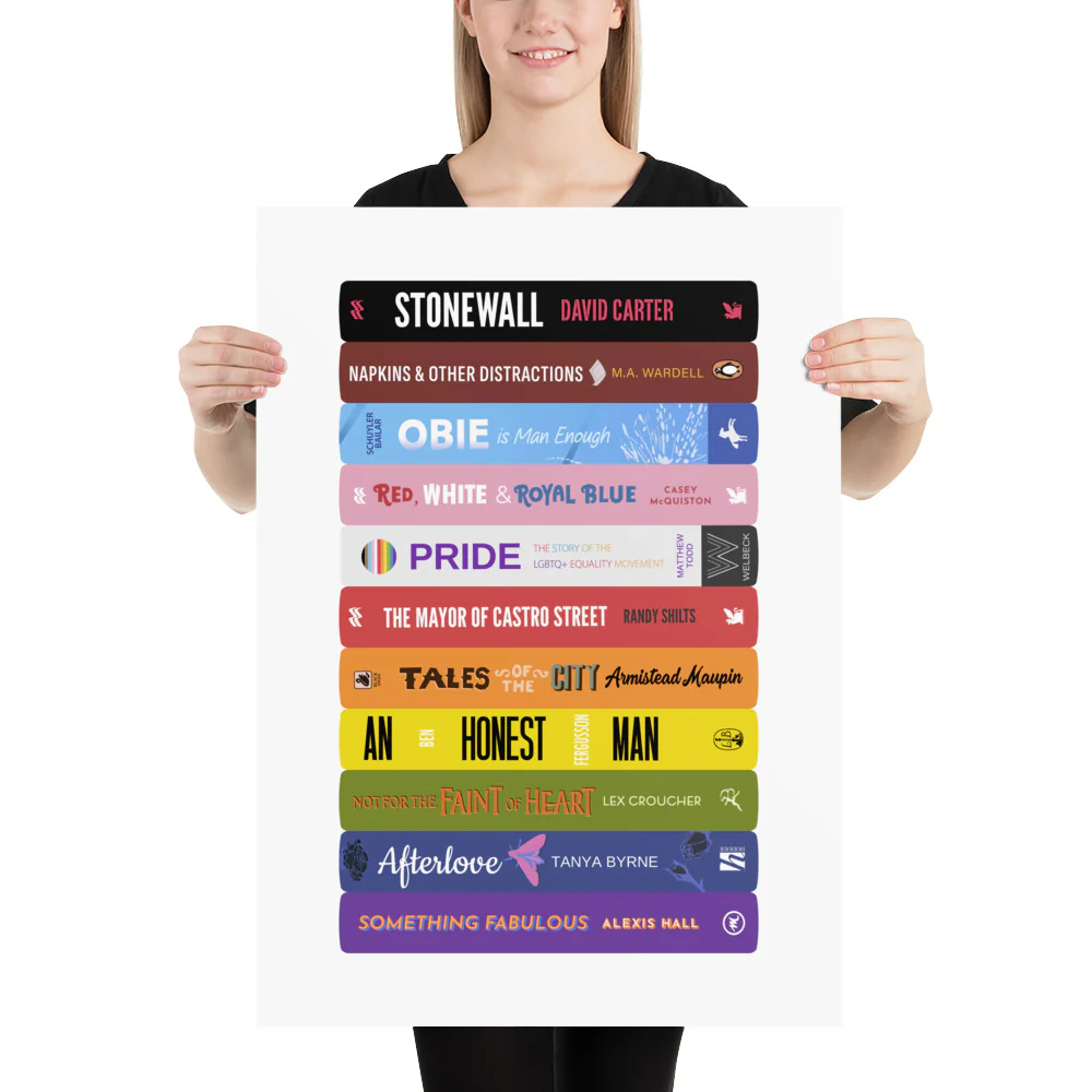 LGBTQ+ Book Stack Art Print - Image 7