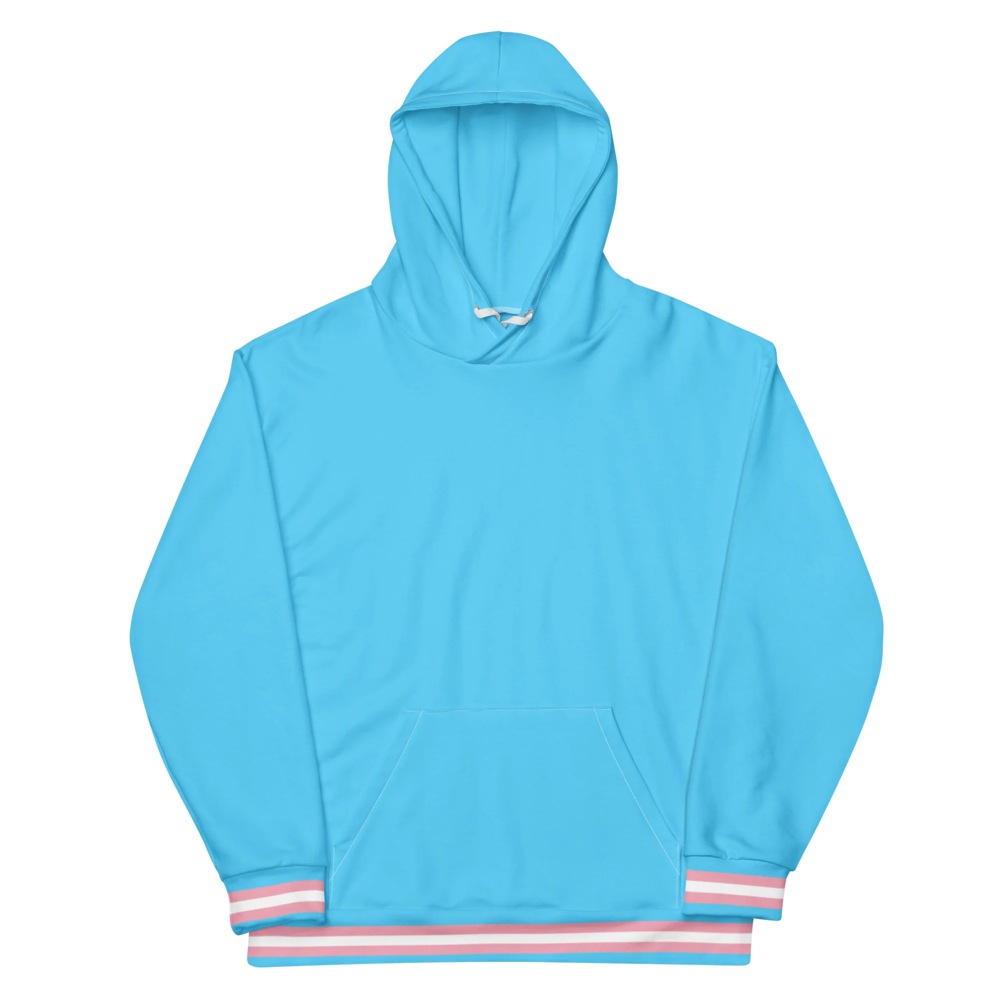 Light Blue Trans Flag Trim Hoodie