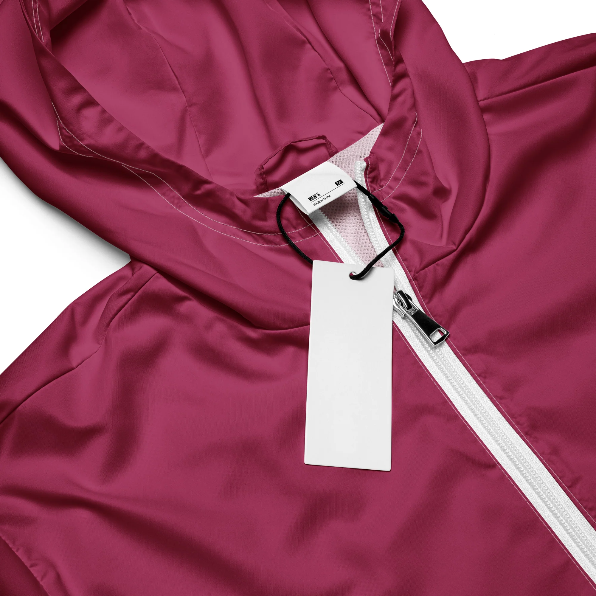 Maroon Windbreaker with Trans Sleeve Stripe - Image 2