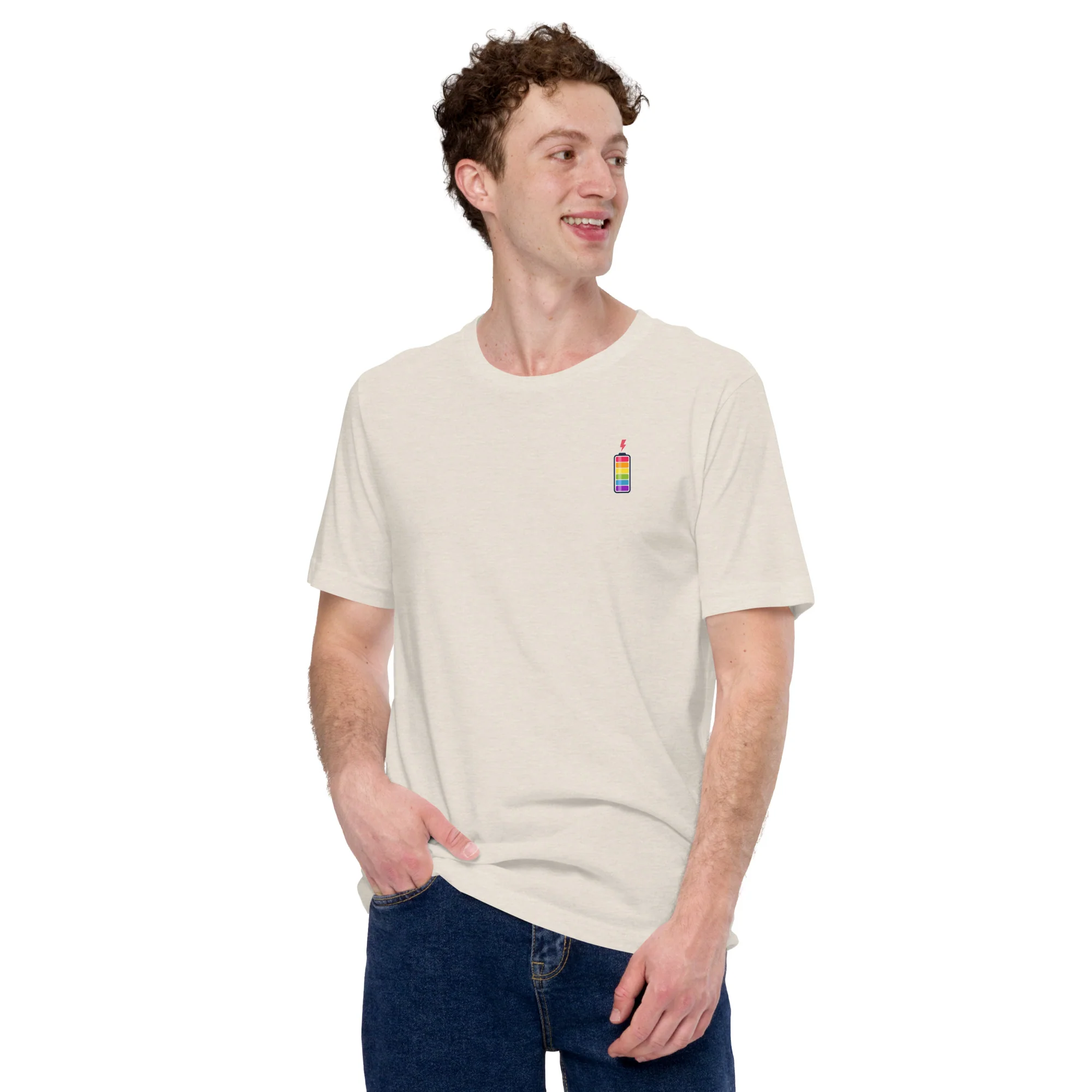 Mini Rainbow Battery Charge T-Shirt - Image 2