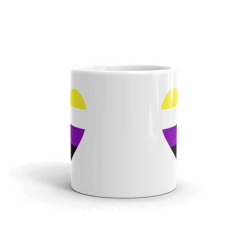 Non Binary Flag Heart Mug - Image 3
