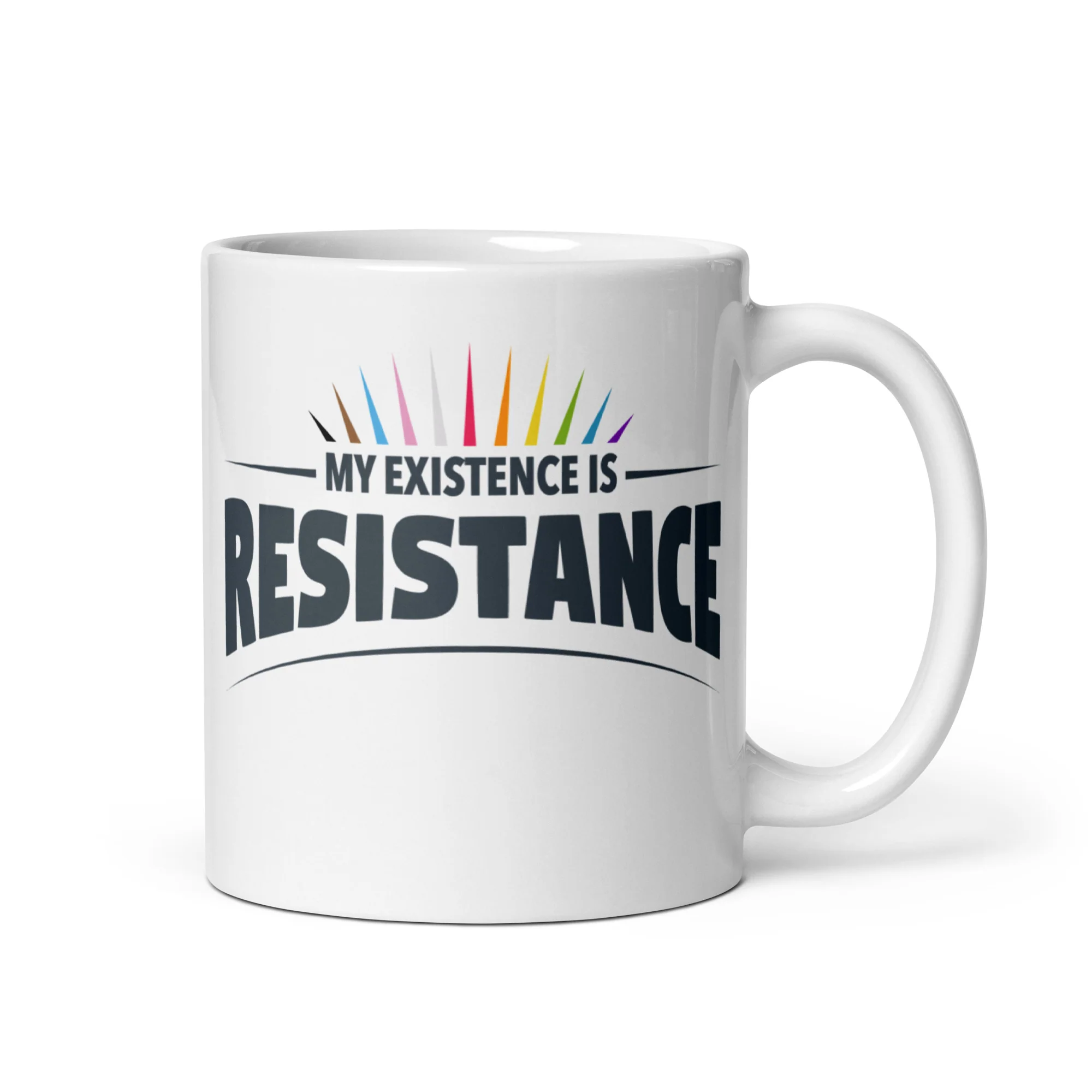 My Existence Is Resistance Rainbow Mug