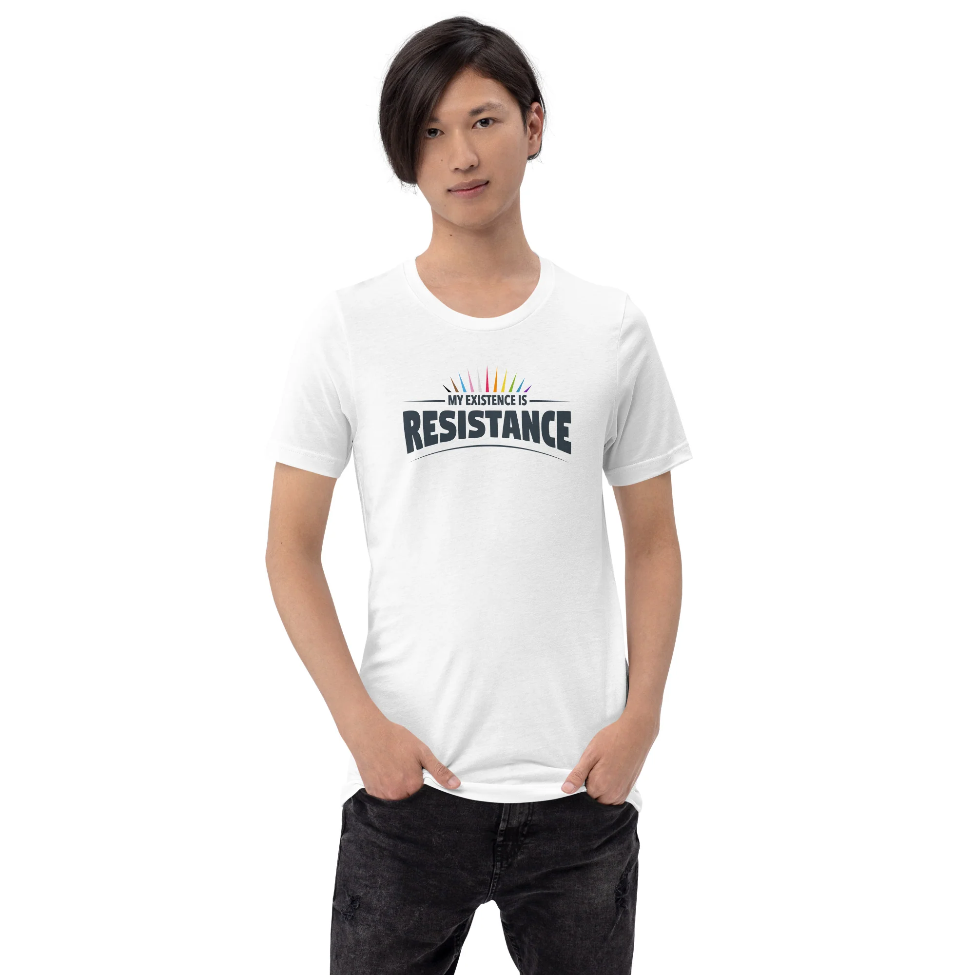 My Existence Is Resistance Rainbow Pride T-Shirt - Image 7