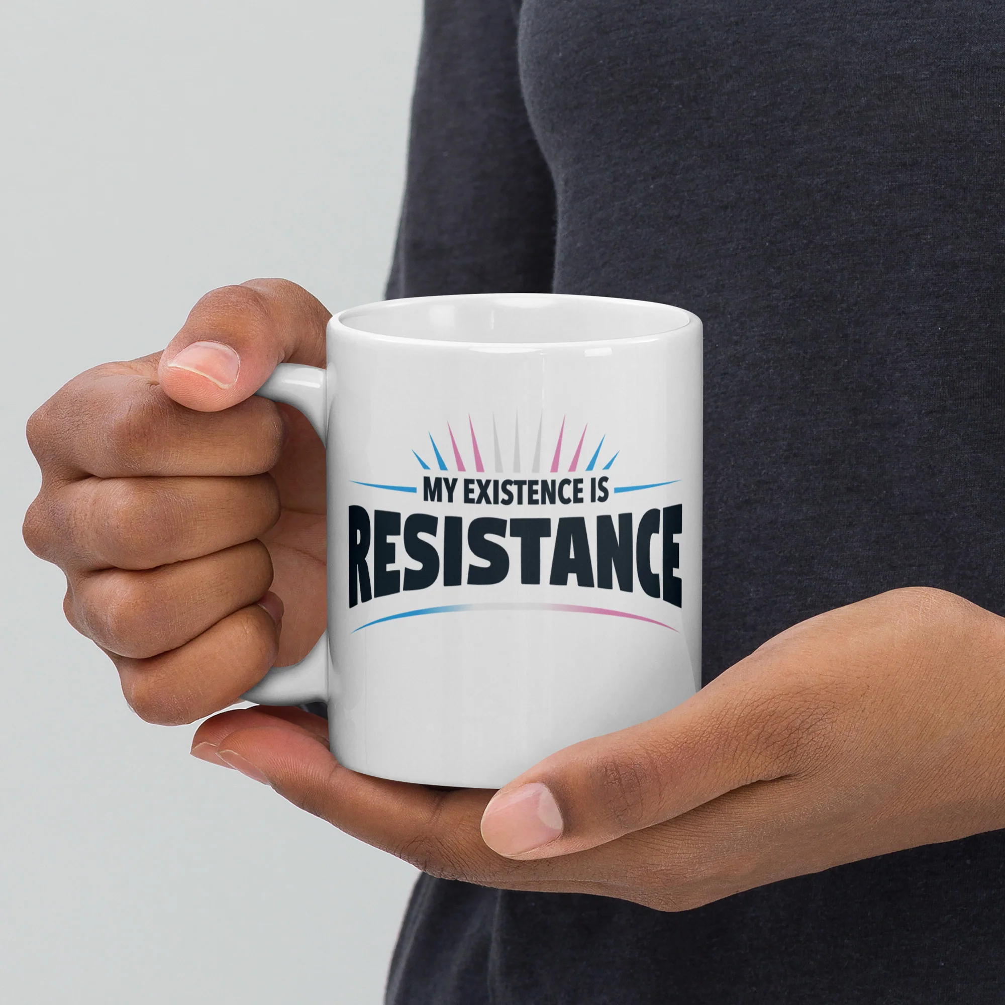 My Existence Is Resistance Trans Pride Mug - Image 3