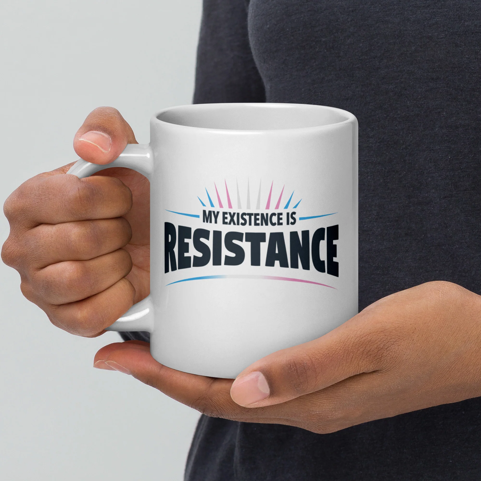 My Existence Is Resistance Trans Pride Mug - Image 5