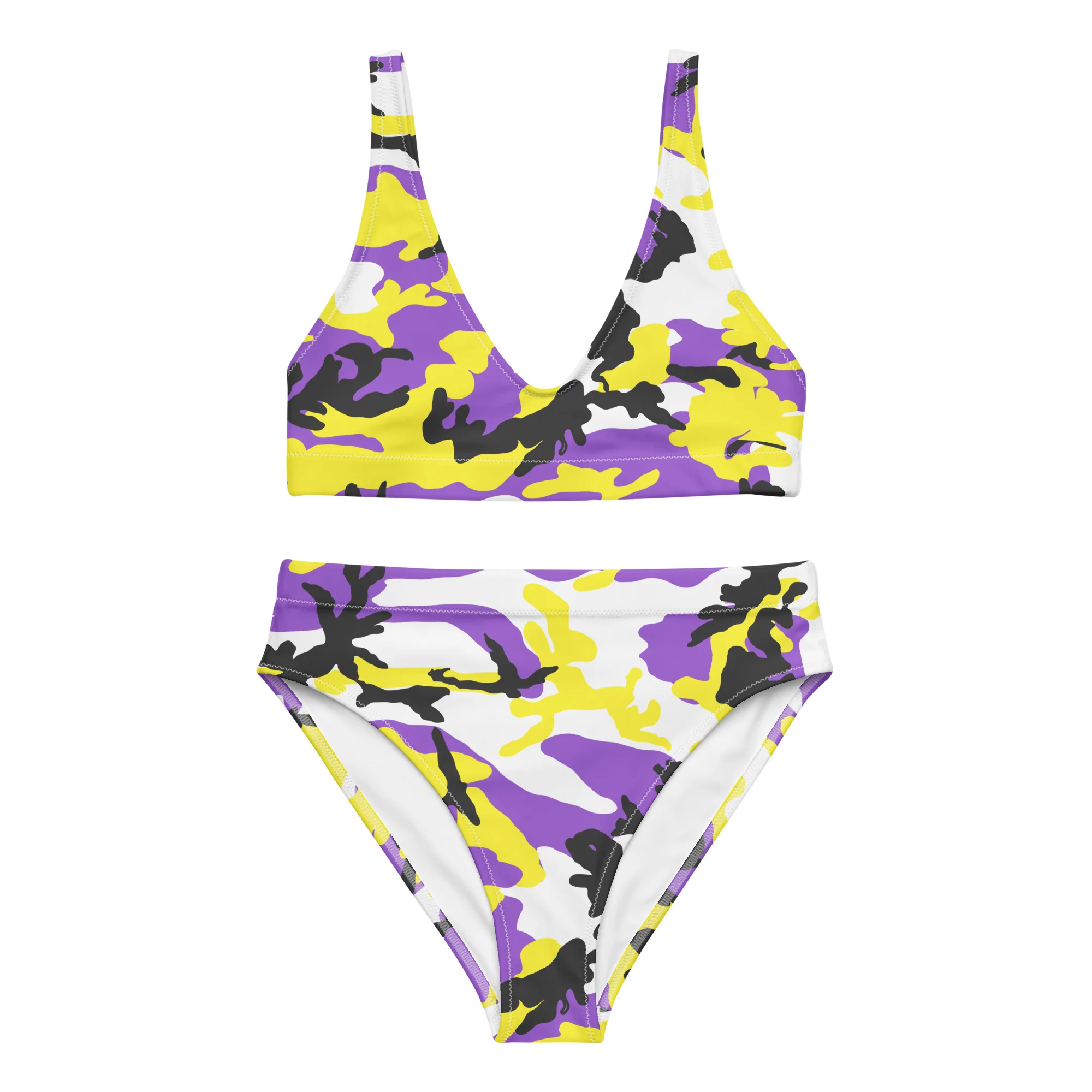 Non-Binary Camo High-Waisted Bikini