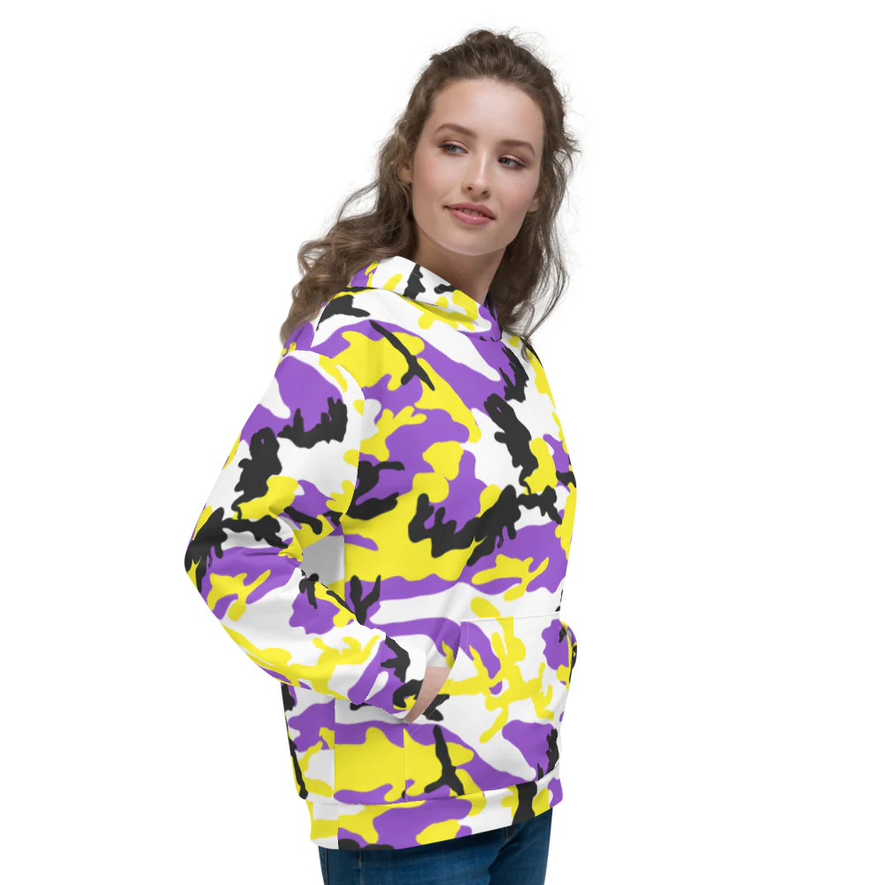 Non-Binary Camo Hoodie - Image 4