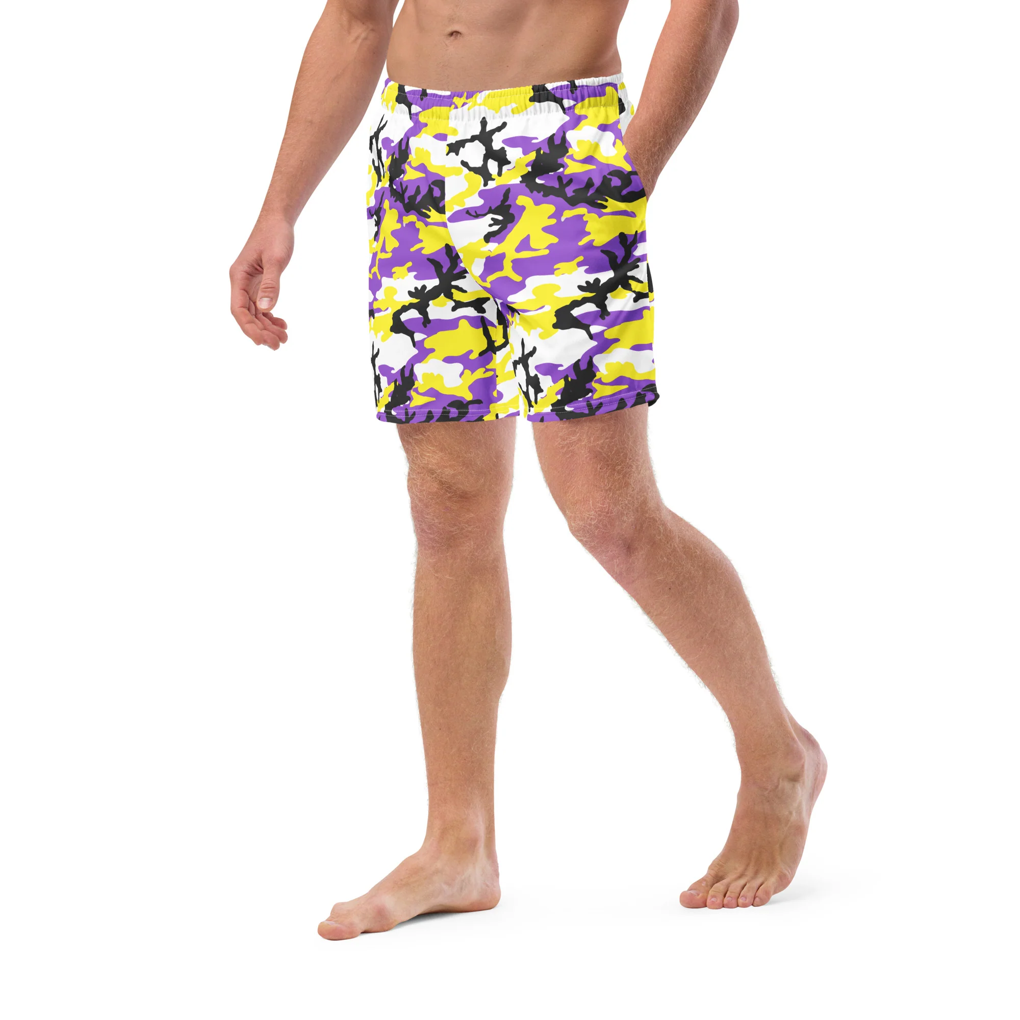 Non Binary Camo Swim Trunks - Image 4