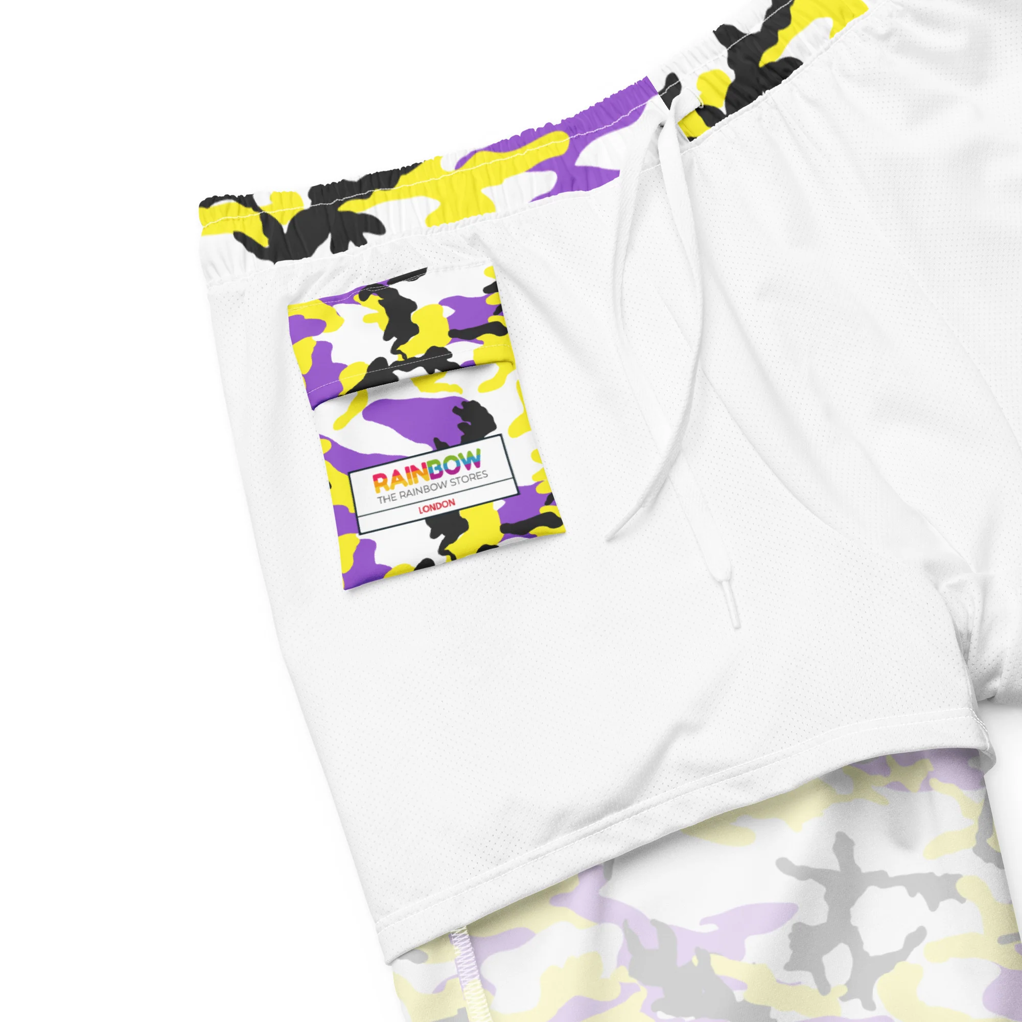 Non Binary Camo Swim Trunks - Image 6