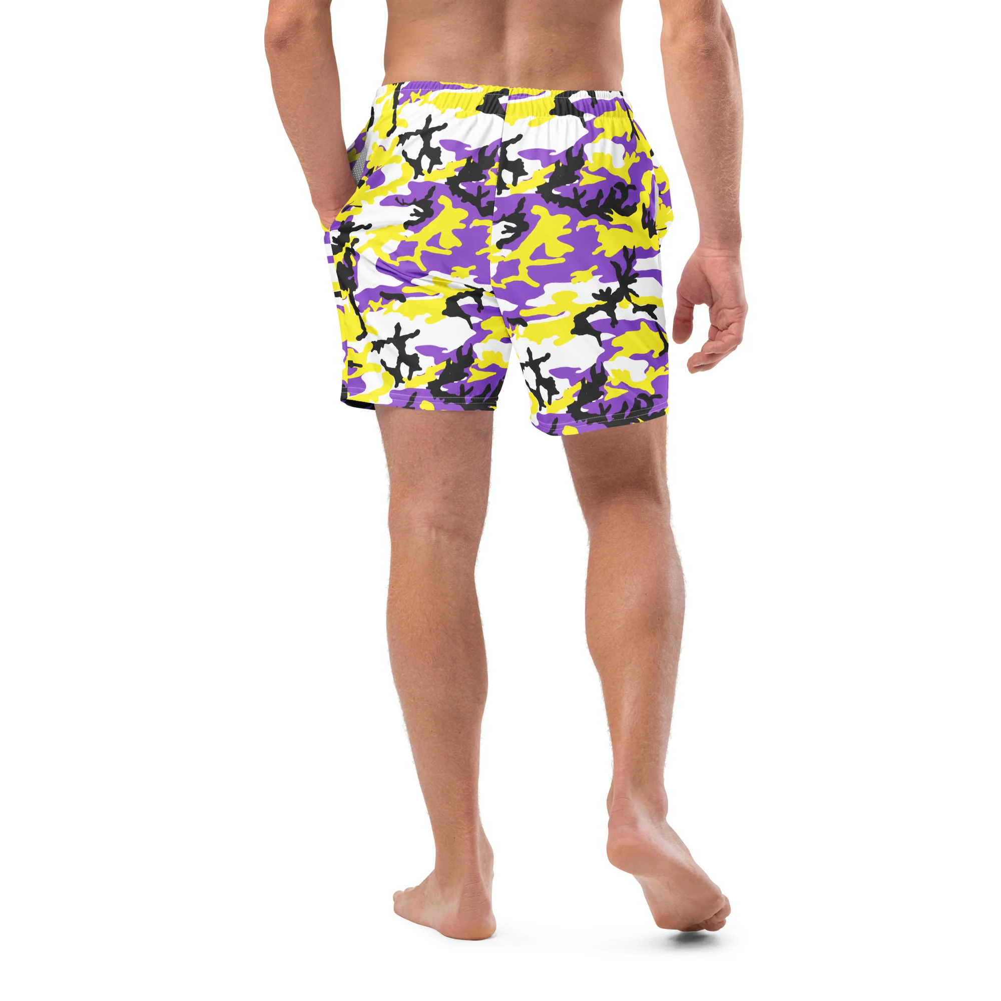 Non Binary Camo Swim Trunks - Image 7