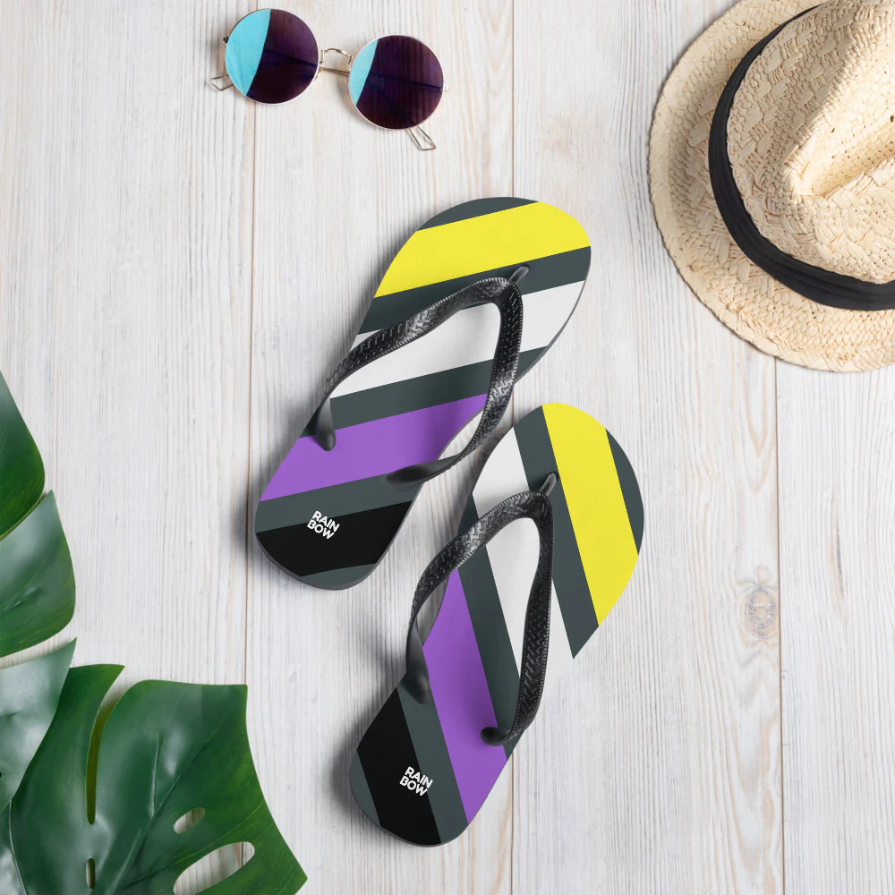 Non-Binary Diagonal Stripes Flip-Flops - Image 2