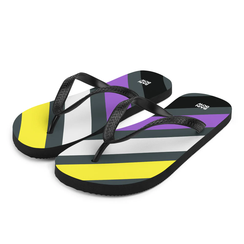 Non-Binary Diagonal Stripes Flip-Flops - Image 3