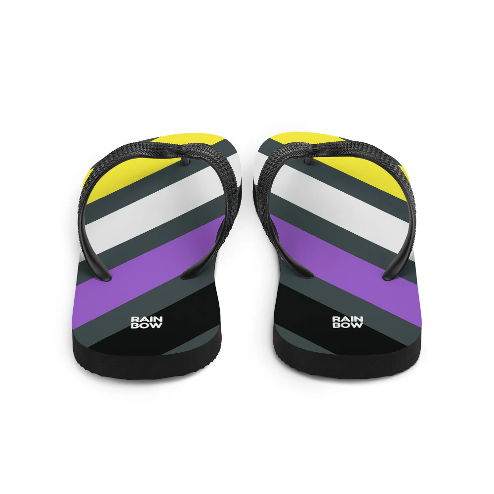 Non-Binary Diagonal Stripes Flip-Flops - Image 4