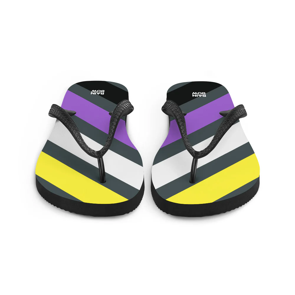 Non-Binary Diagonal Stripes Flip-Flops - Image 5