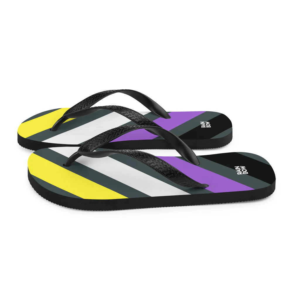 Non-Binary Diagonal Stripes Flip-Flops - Image 6