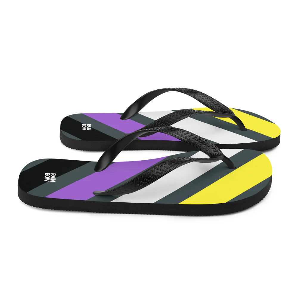 Non-Binary Diagonal Stripes Flip-Flops - Image 7