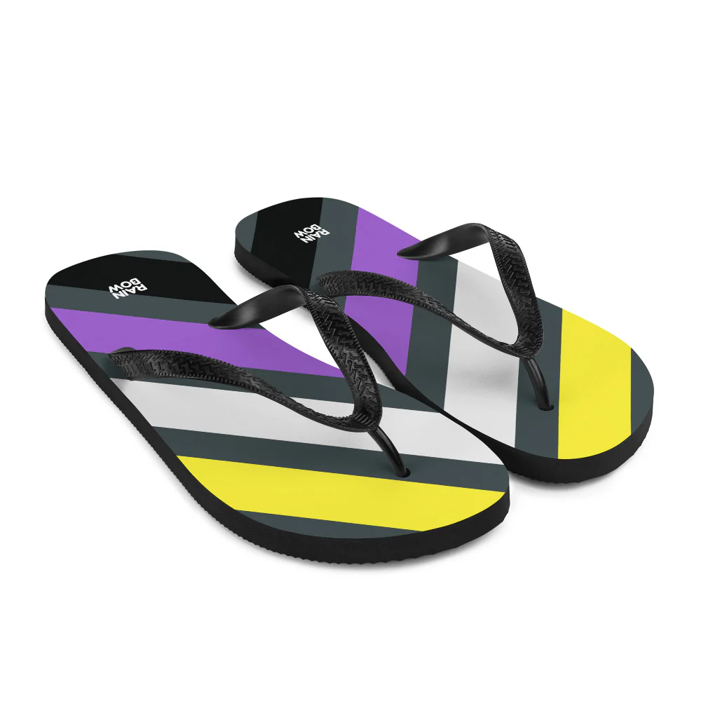 Non-Binary Diagonal Stripes Flip-Flops - Image 8