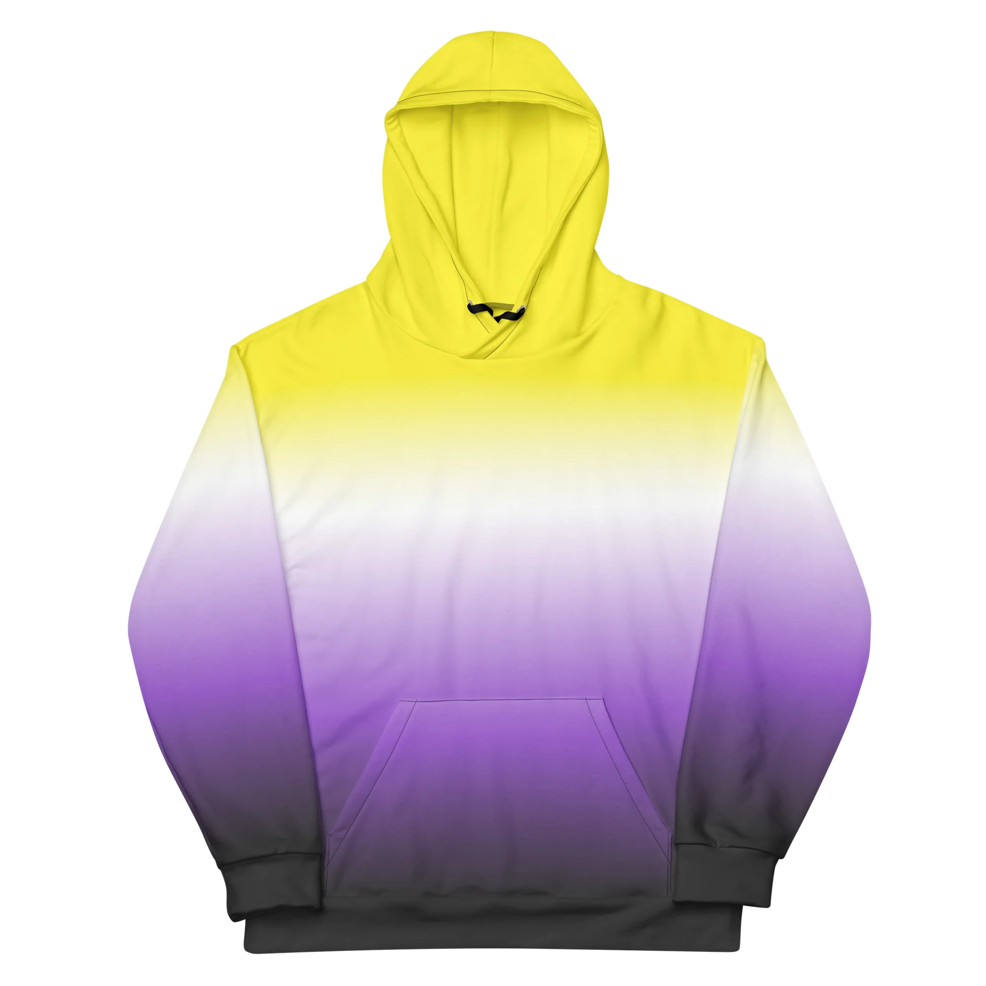 Non Binary Graduated Pride Flag Hoodie - Image 8