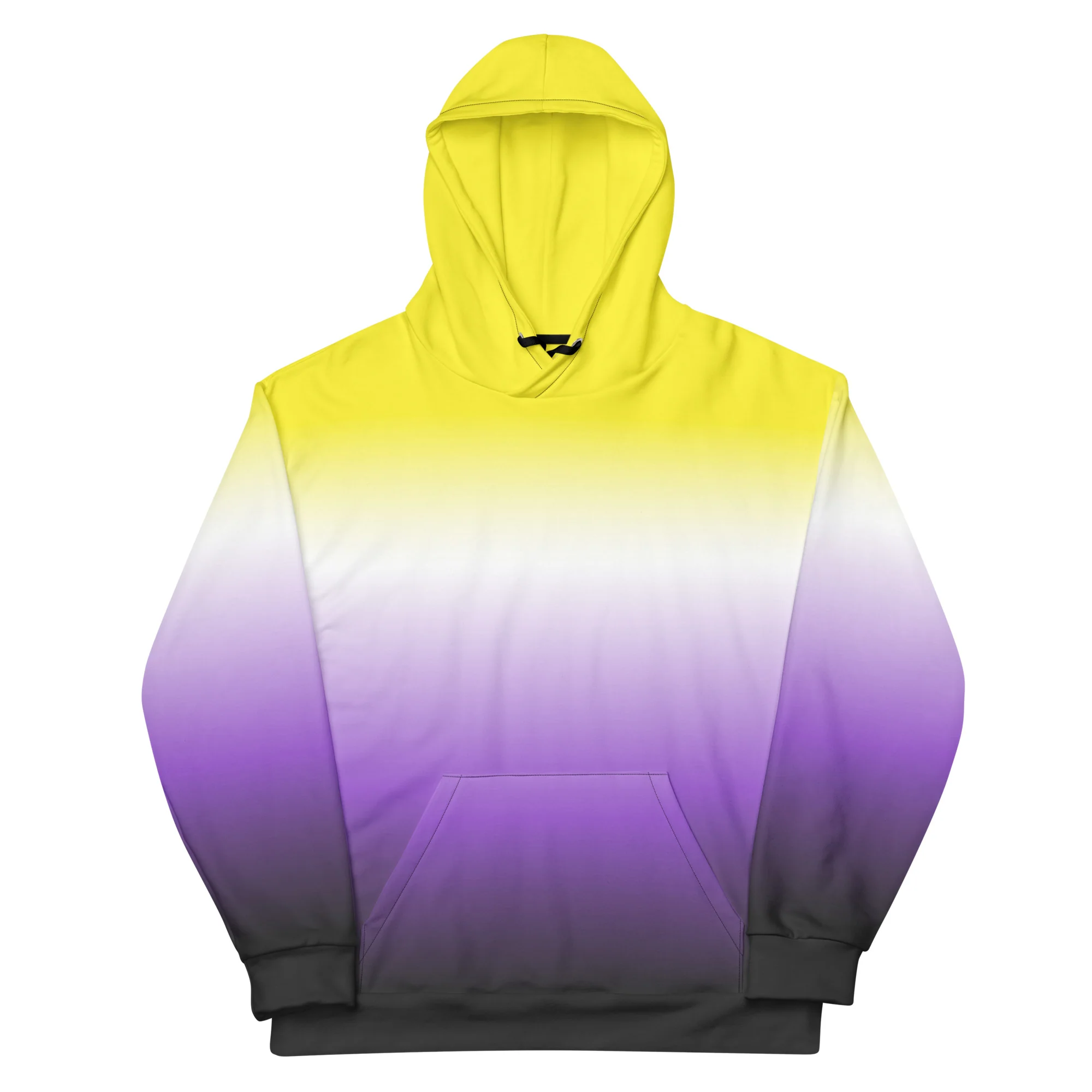 Non Binary Graduated Pride Flag Hoodie - Image 9