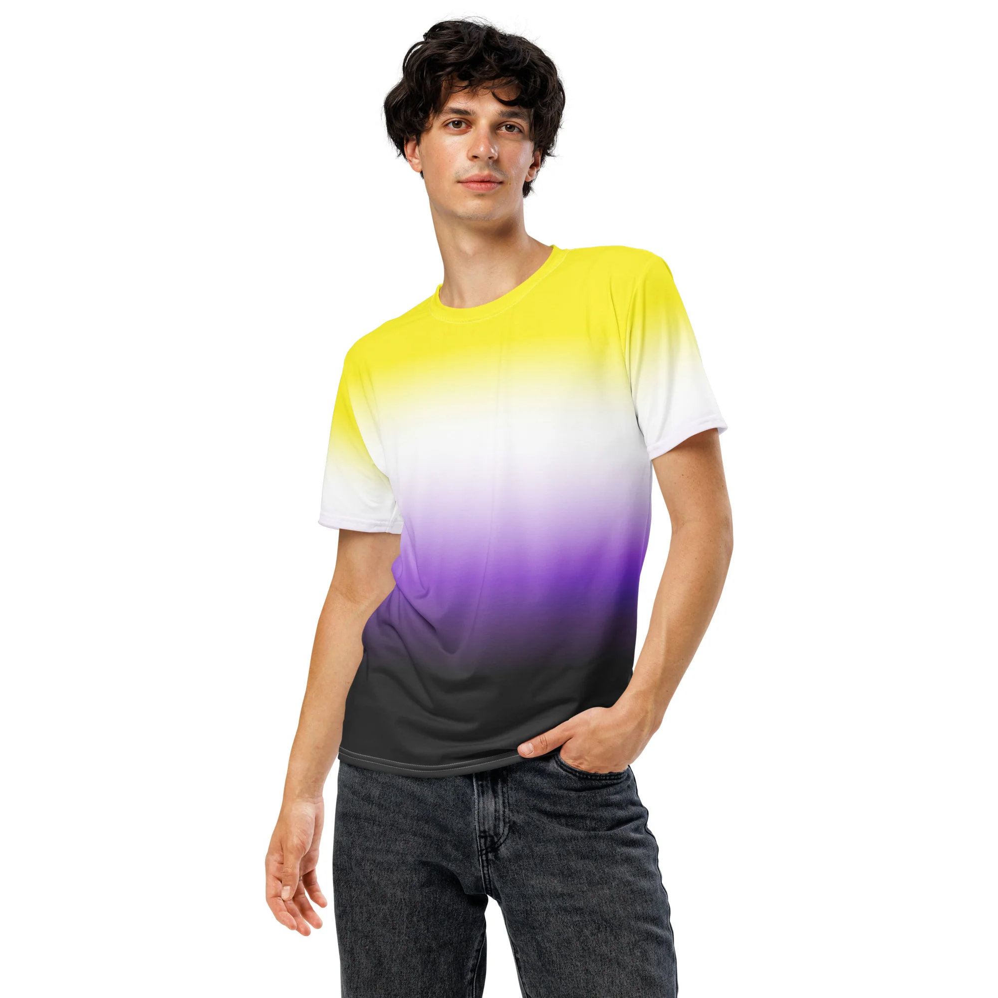 Non-Binary Ombre Pride Flag T-shirt - Image 2