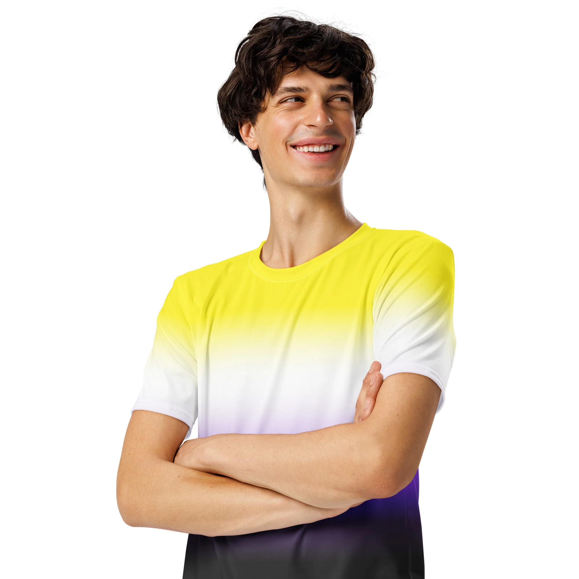 Non-Binary Ombre Pride Flag T-shirt - Image 3
