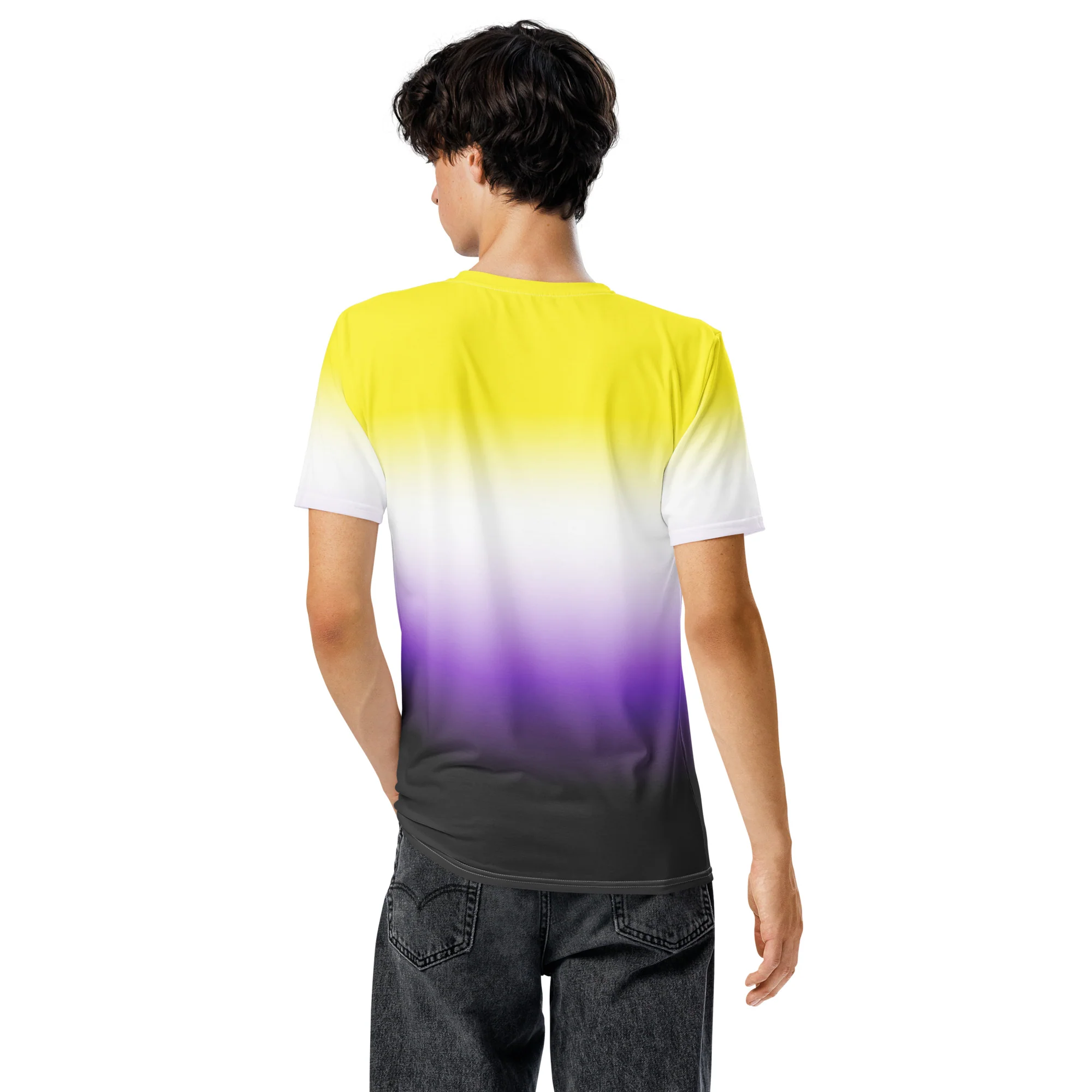 Non-Binary Ombre Pride Flag T-shirt - Image 4