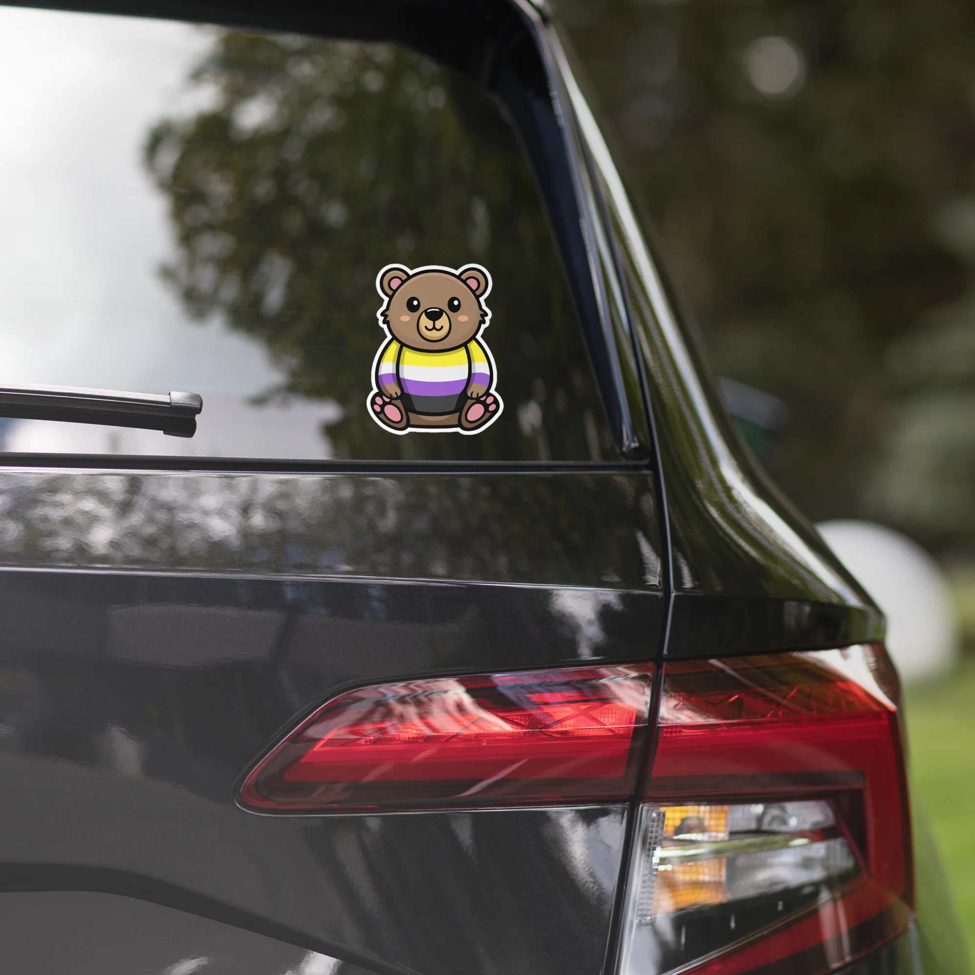 Non Binary Pride Bear Sticker - Image 6