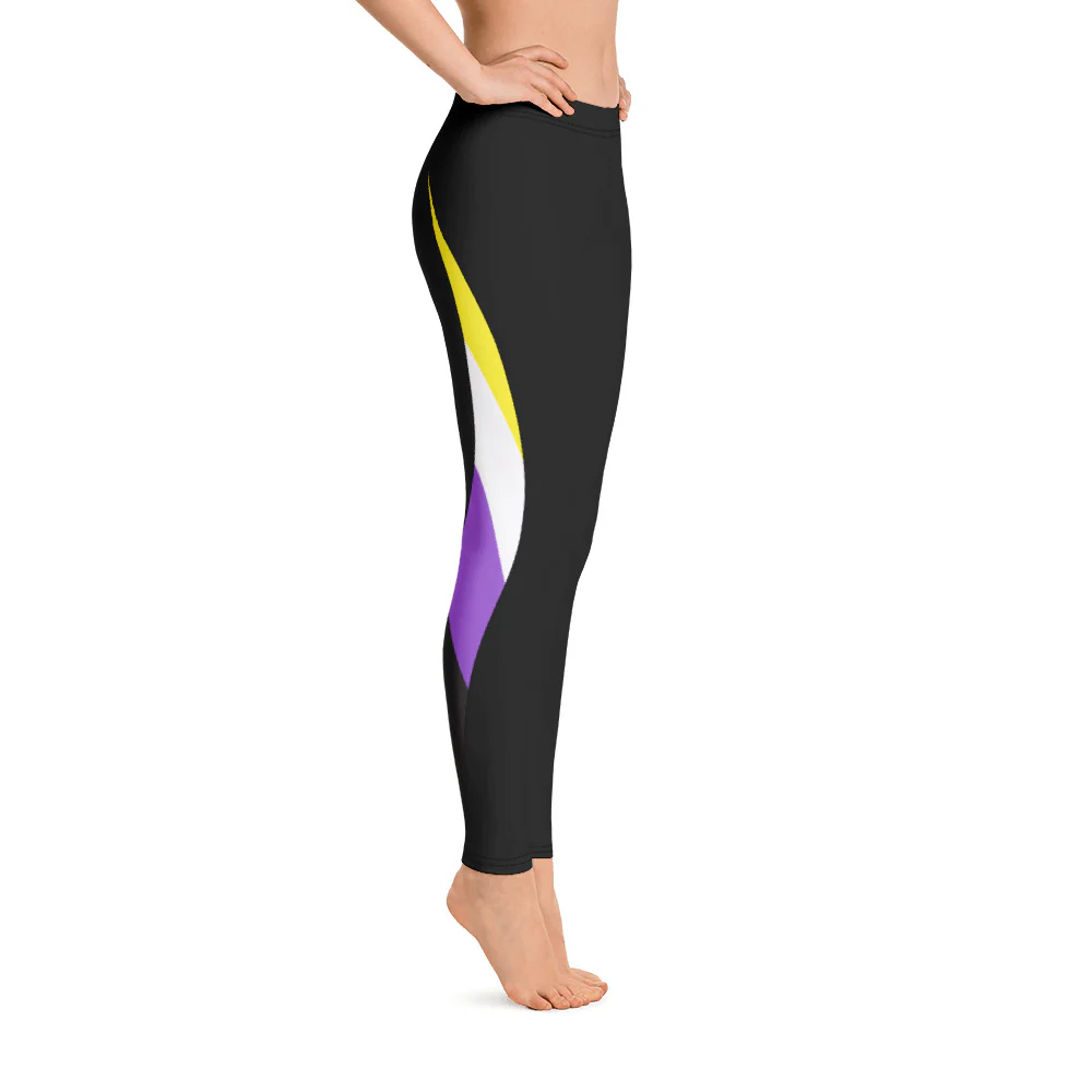 Non-Binary Pride Flag Dynamic Curve Leggings - Image 6