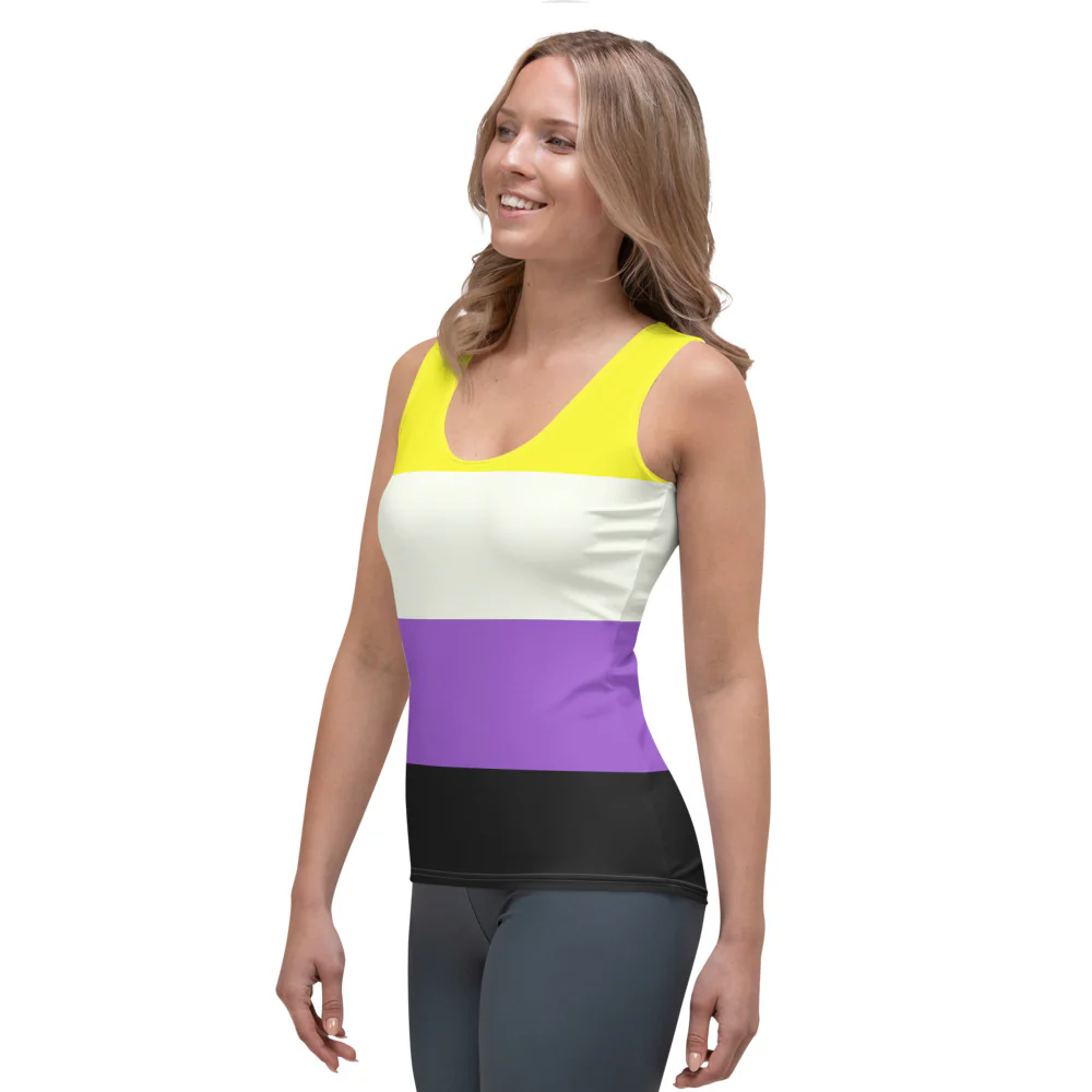 Non-Binary Pride Flag Fitted Vest - Image 3