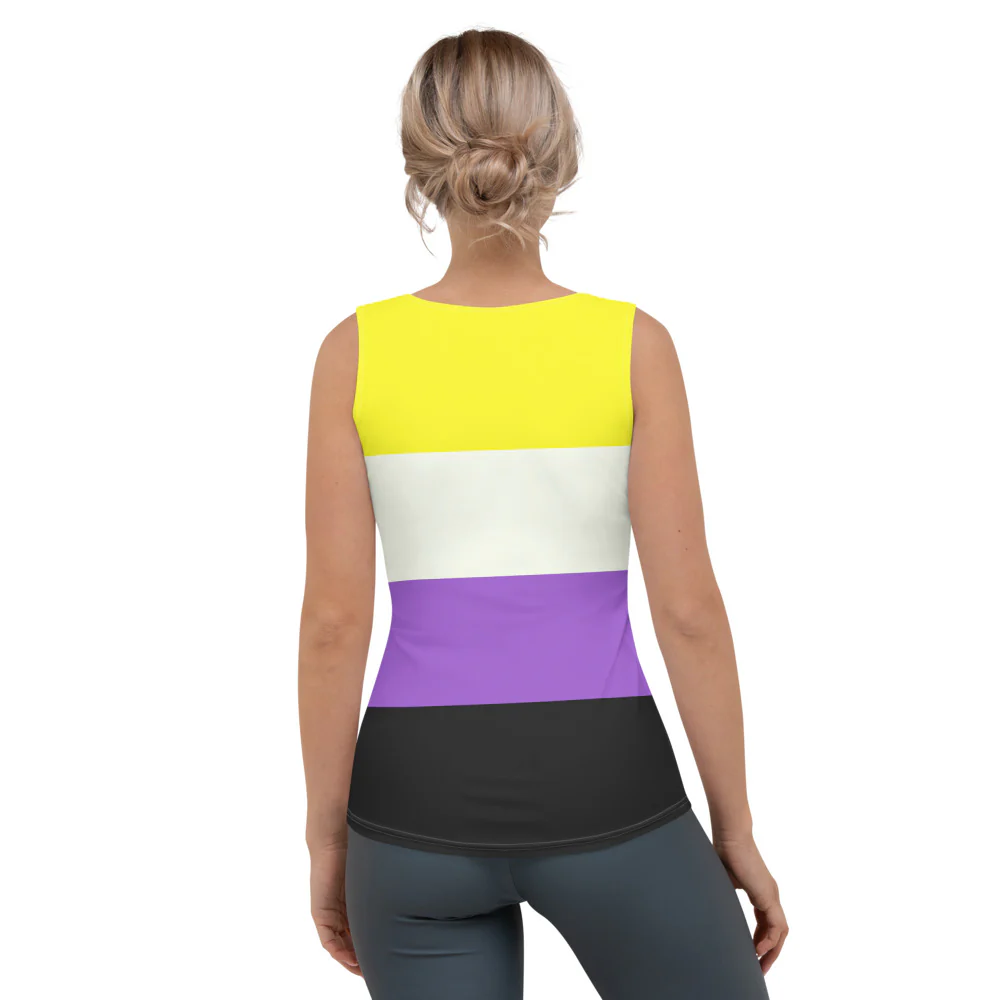 Non-Binary Pride Flag Fitted Vest - Image 4