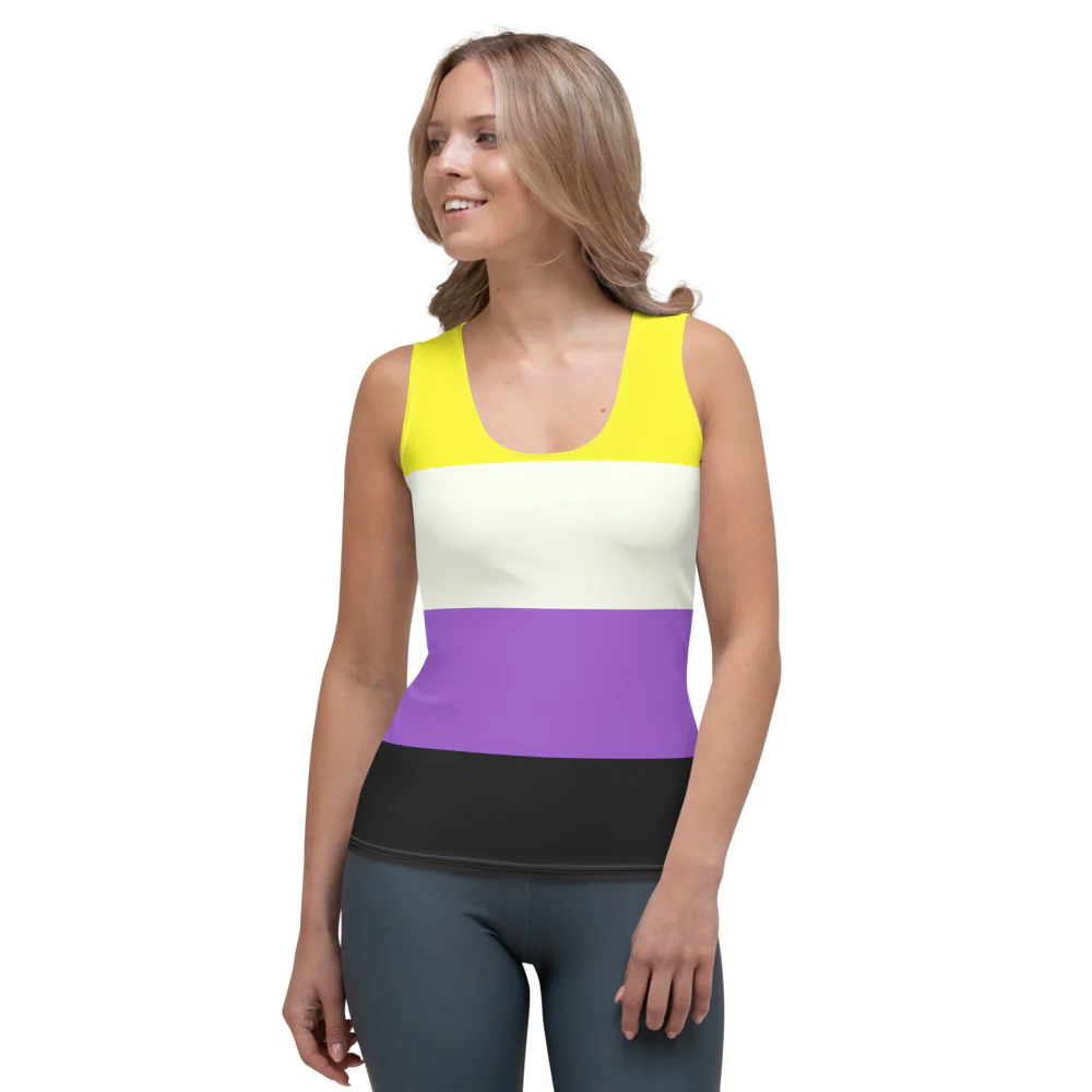 Non-Binary Pride Flag Fitted Vest - Image 5