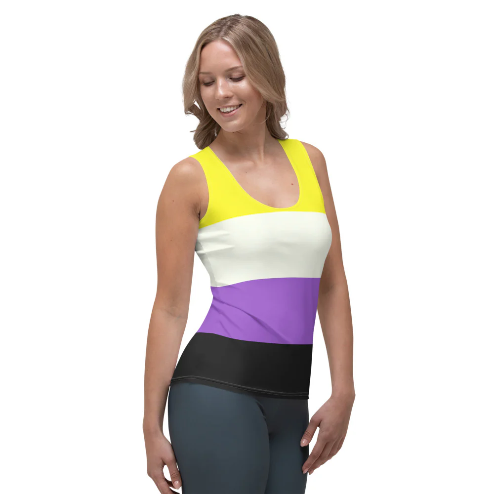 Non-Binary Pride Flag Fitted Vest - Image 6