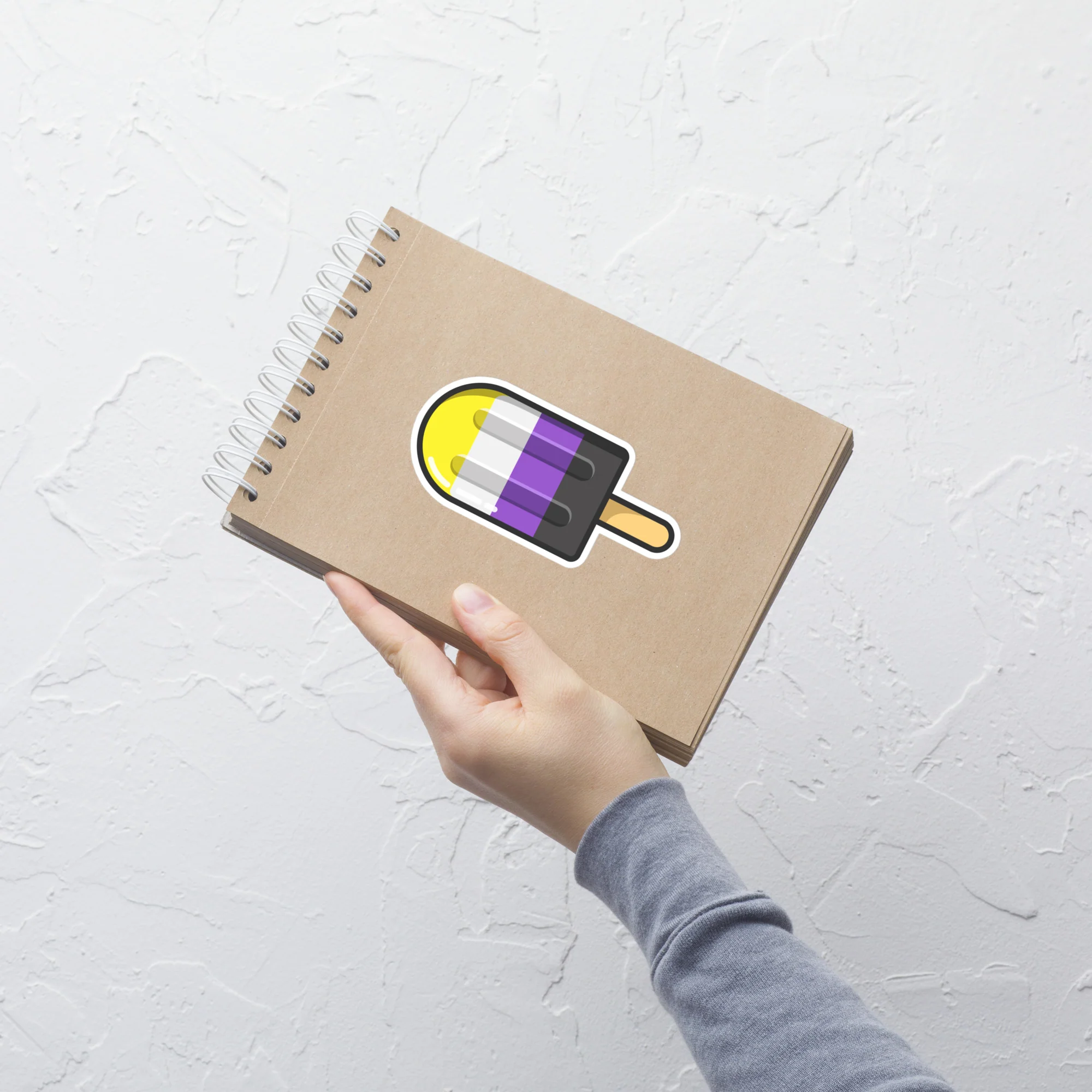 Non Binary Pride Flag Ice Pop Sticker - Image 5