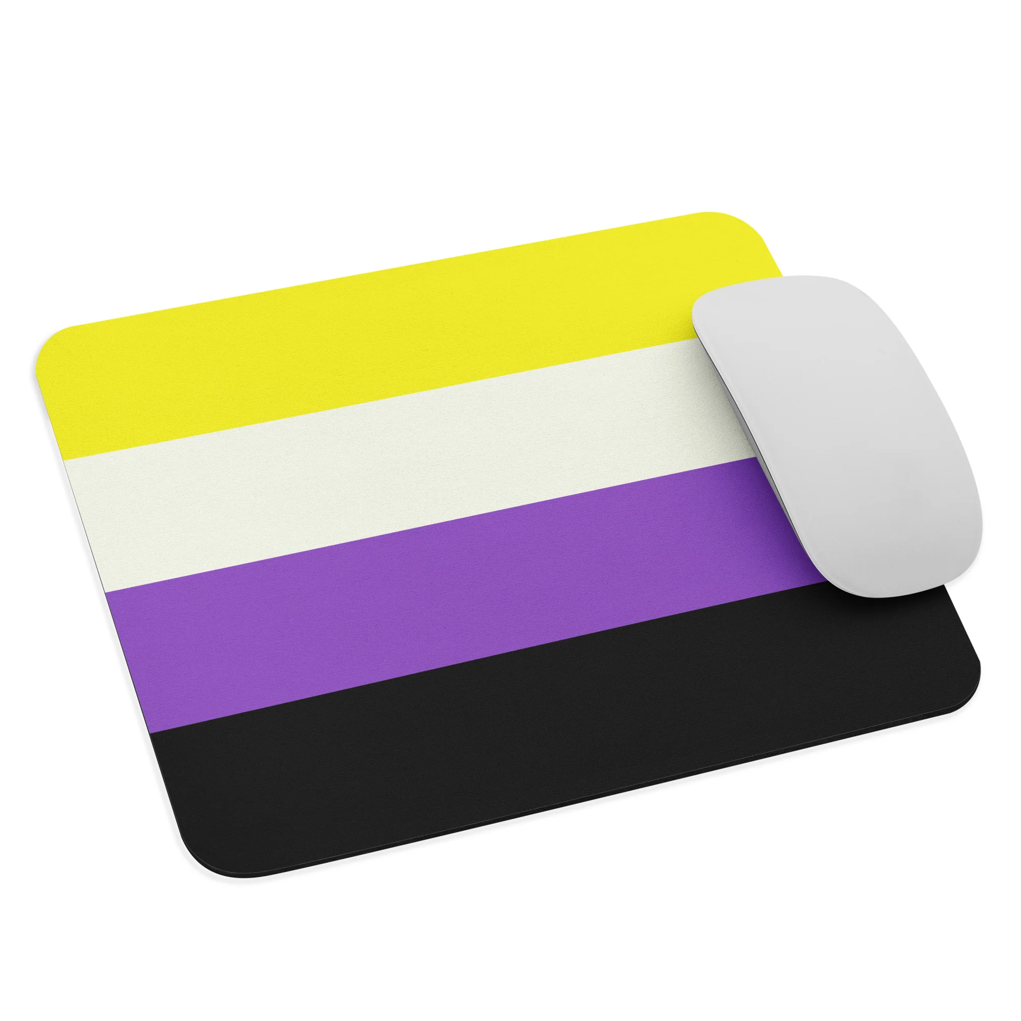 Non Binary Pride Flag Mouse Pad/Mouse Mat - Image 3