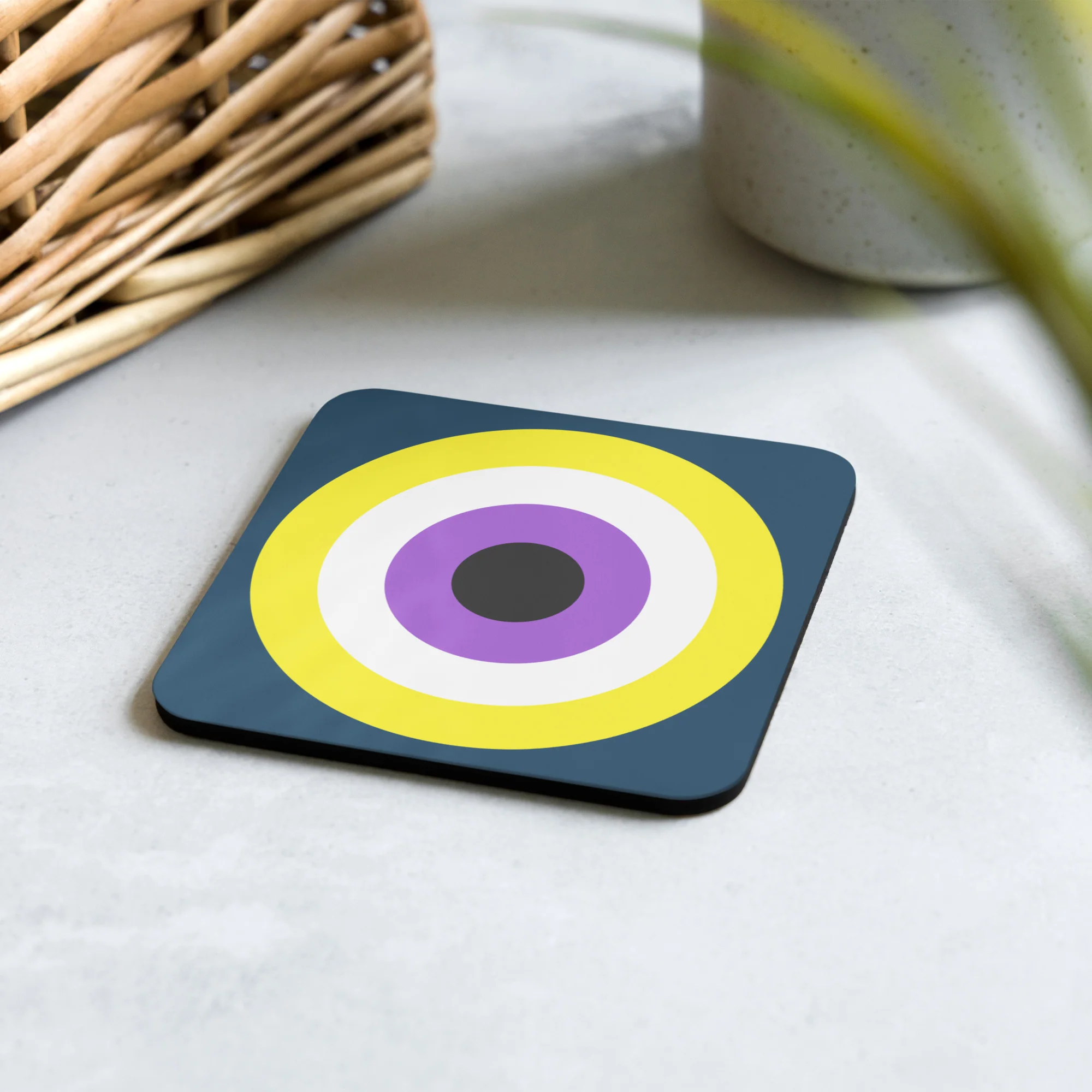 Non-Binary Pride Flag Roundel Coaster - Image 2