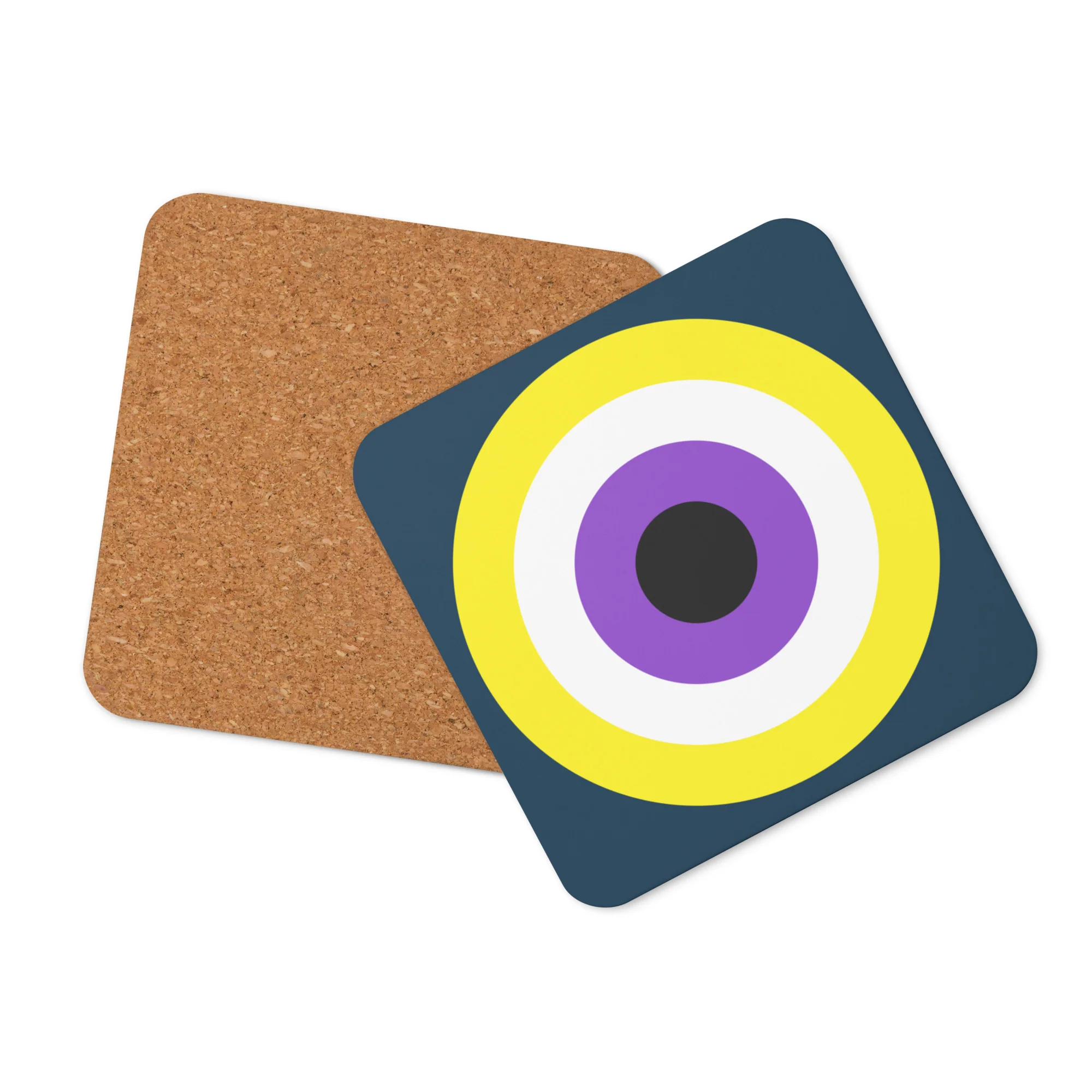 Non-Binary Pride Flag Roundel Coaster - Image 3