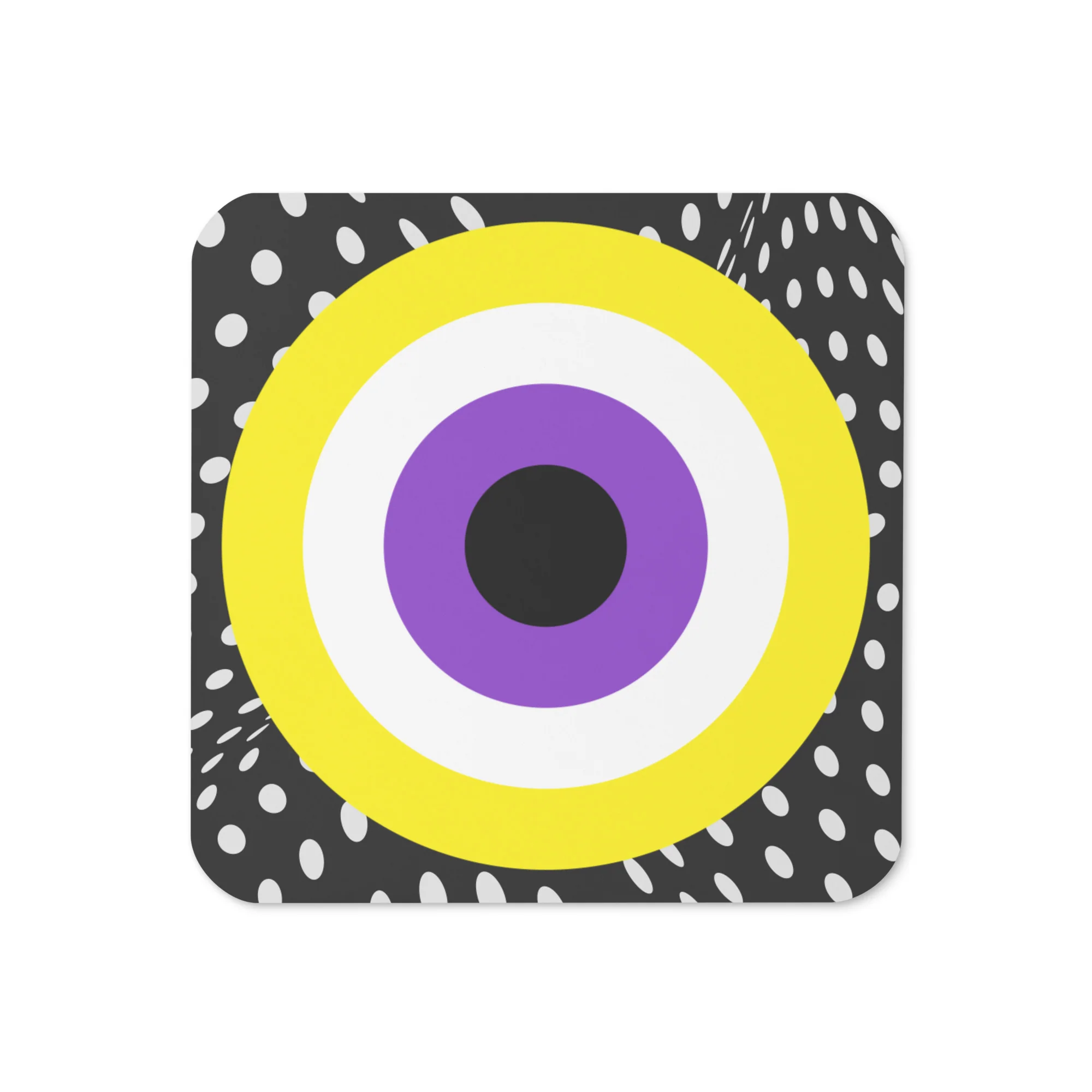 Non-Binary Pride Flag Roundel on Spots Coaster