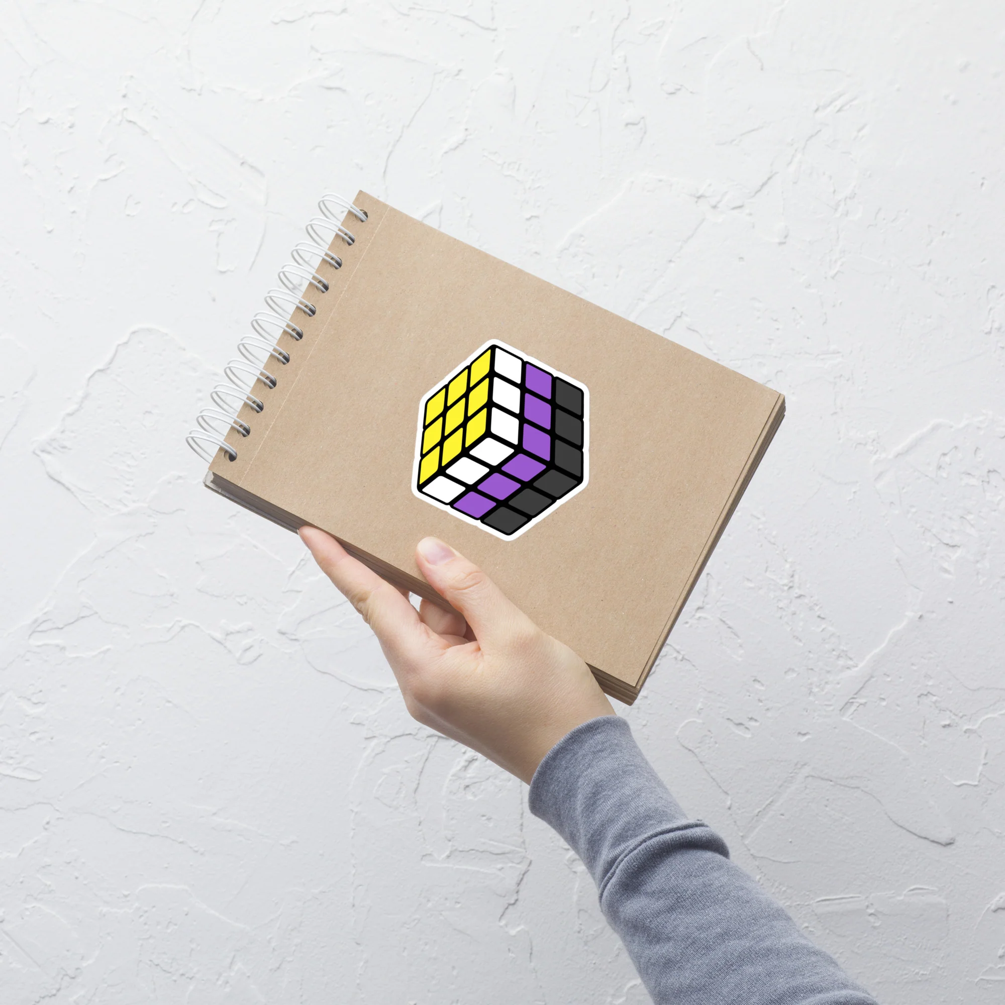 Non Binary Pride Flag Rubik’s Cube Sticker - Image 6