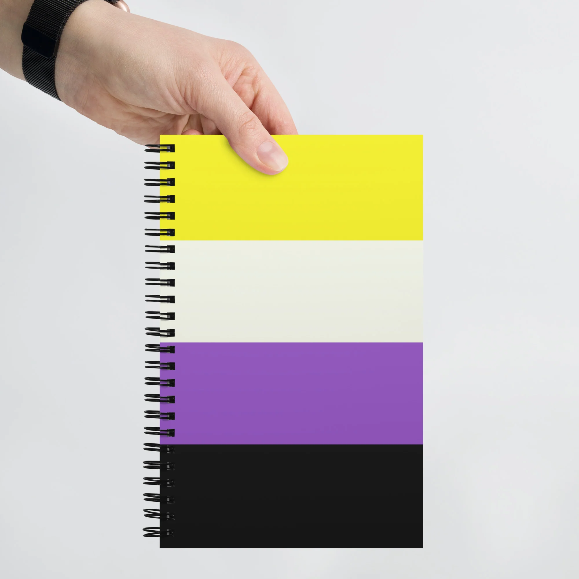 Non-Binary Pride Flag Spiral Notebook - Image 4