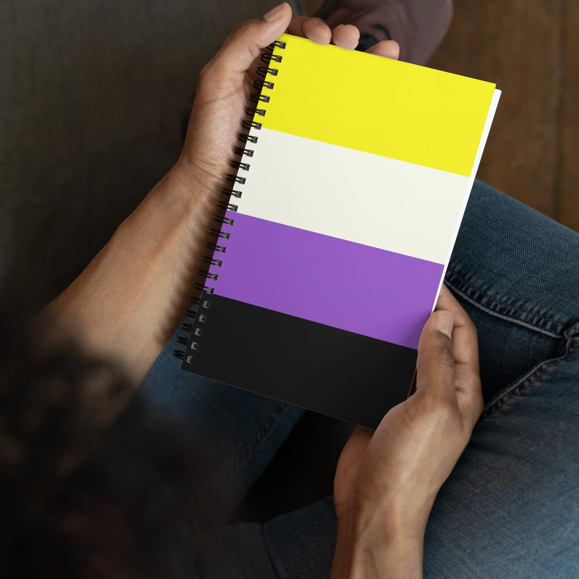 Non-Binary Pride Flag Spiral Notebook - Image 5