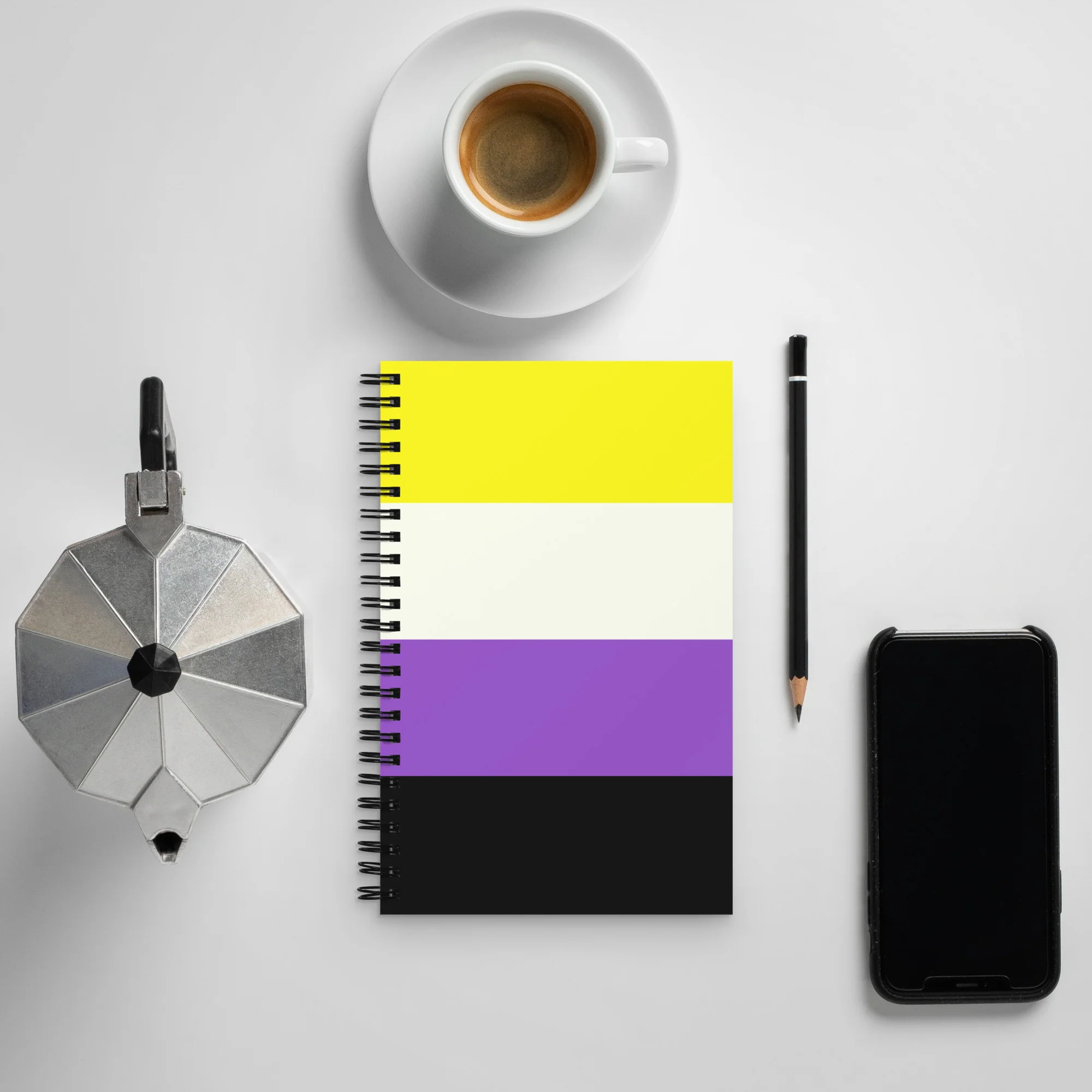 Non-Binary Pride Flag Spiral Notebook - Image 6