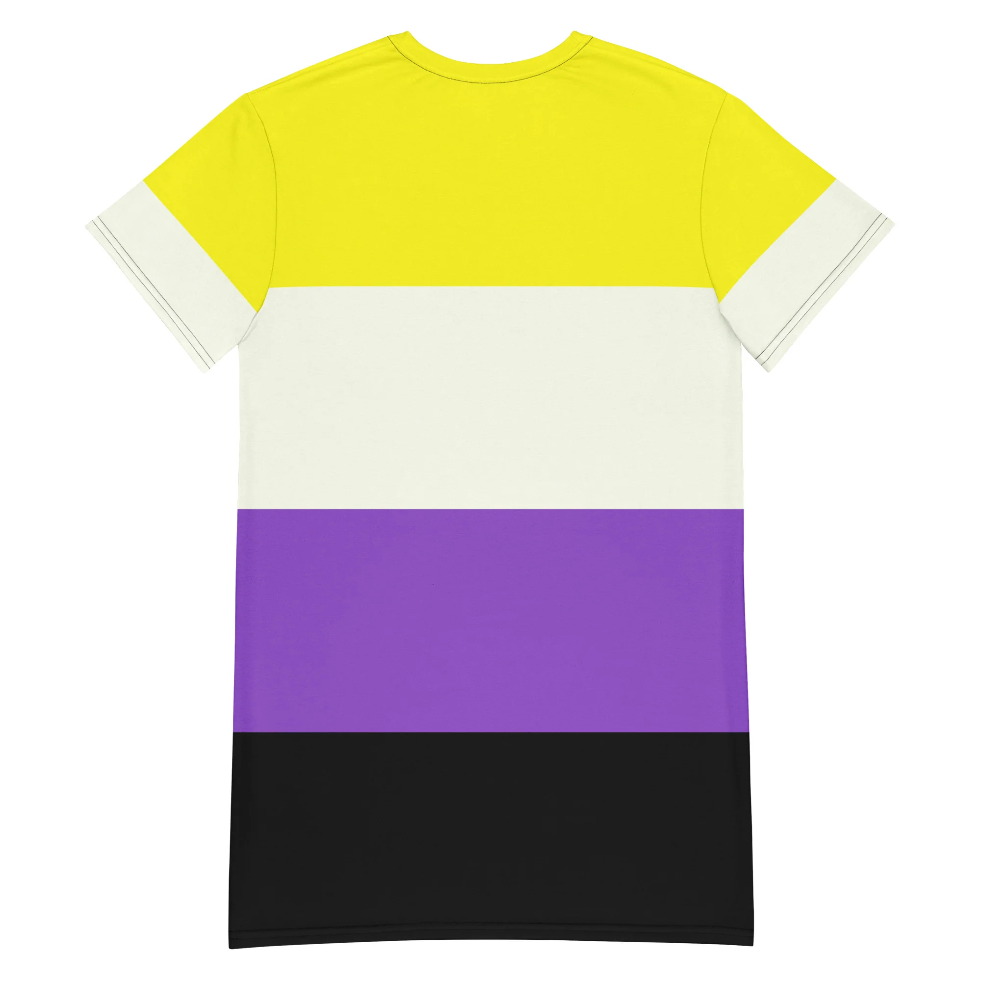 Non Binary Pride Flag T-shirt Dress - Image 6